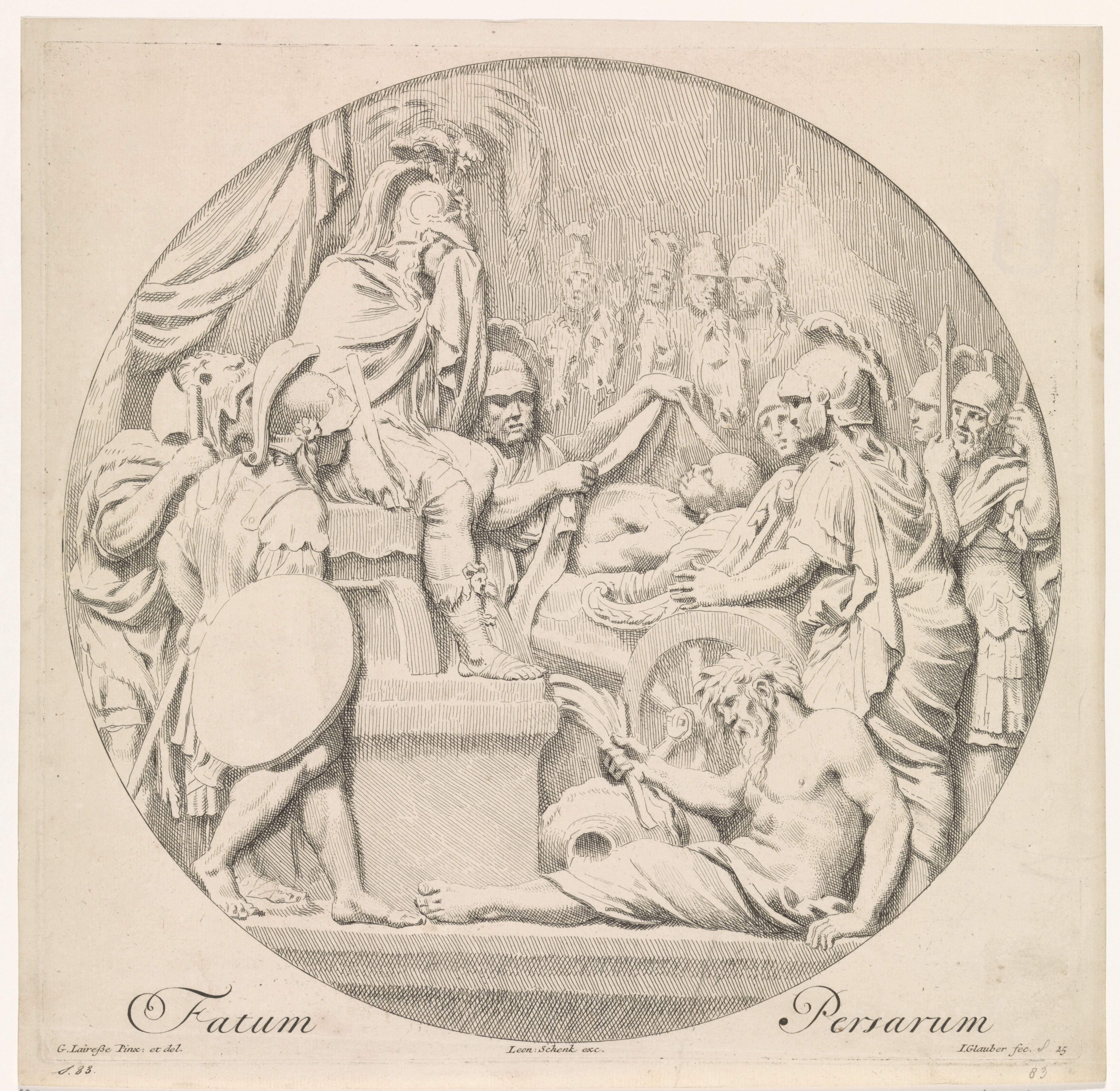 Alexander de Grote rouwt om de dood van koning Darius III van Perzië