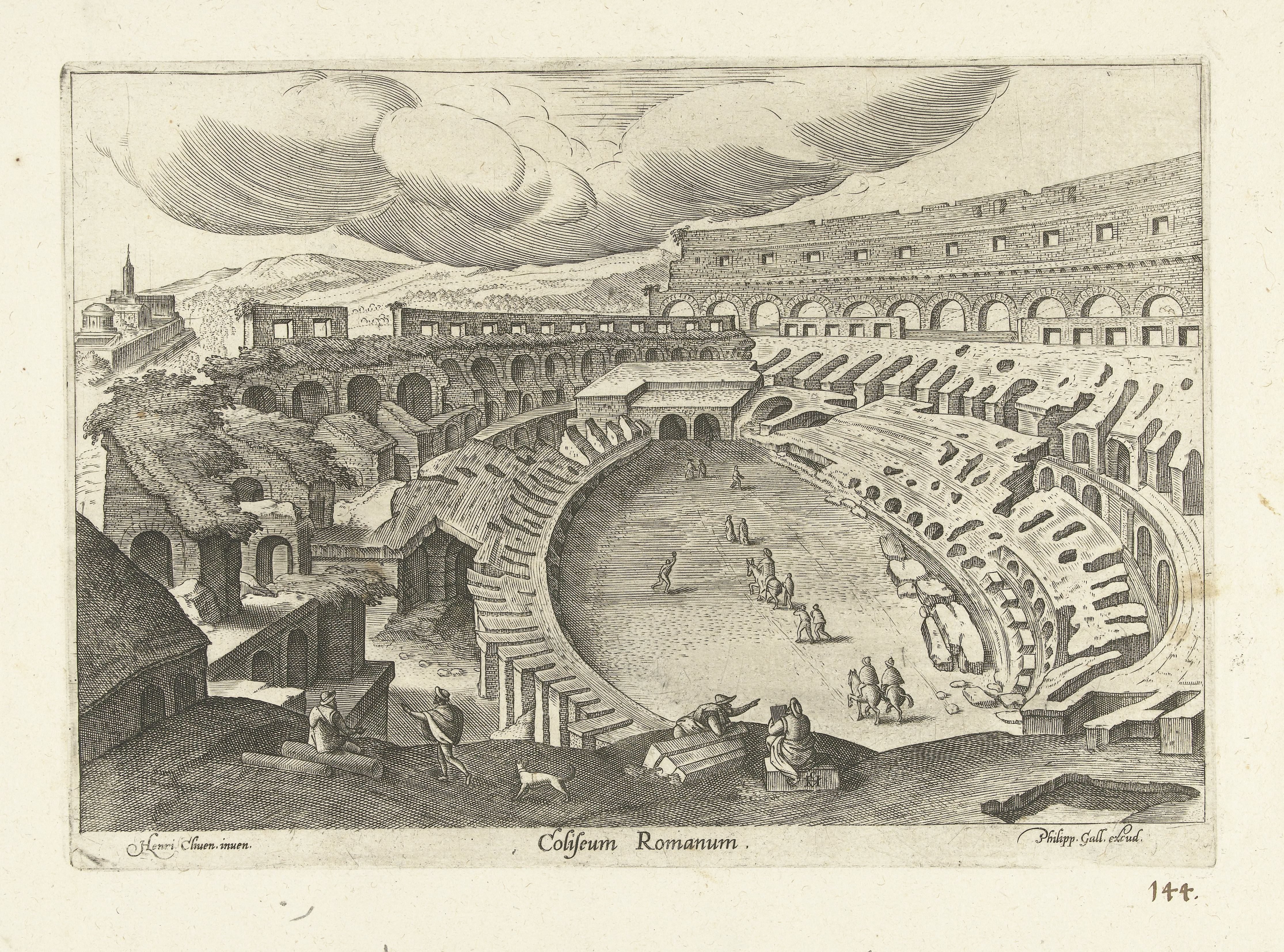Gezicht op het Colosseum