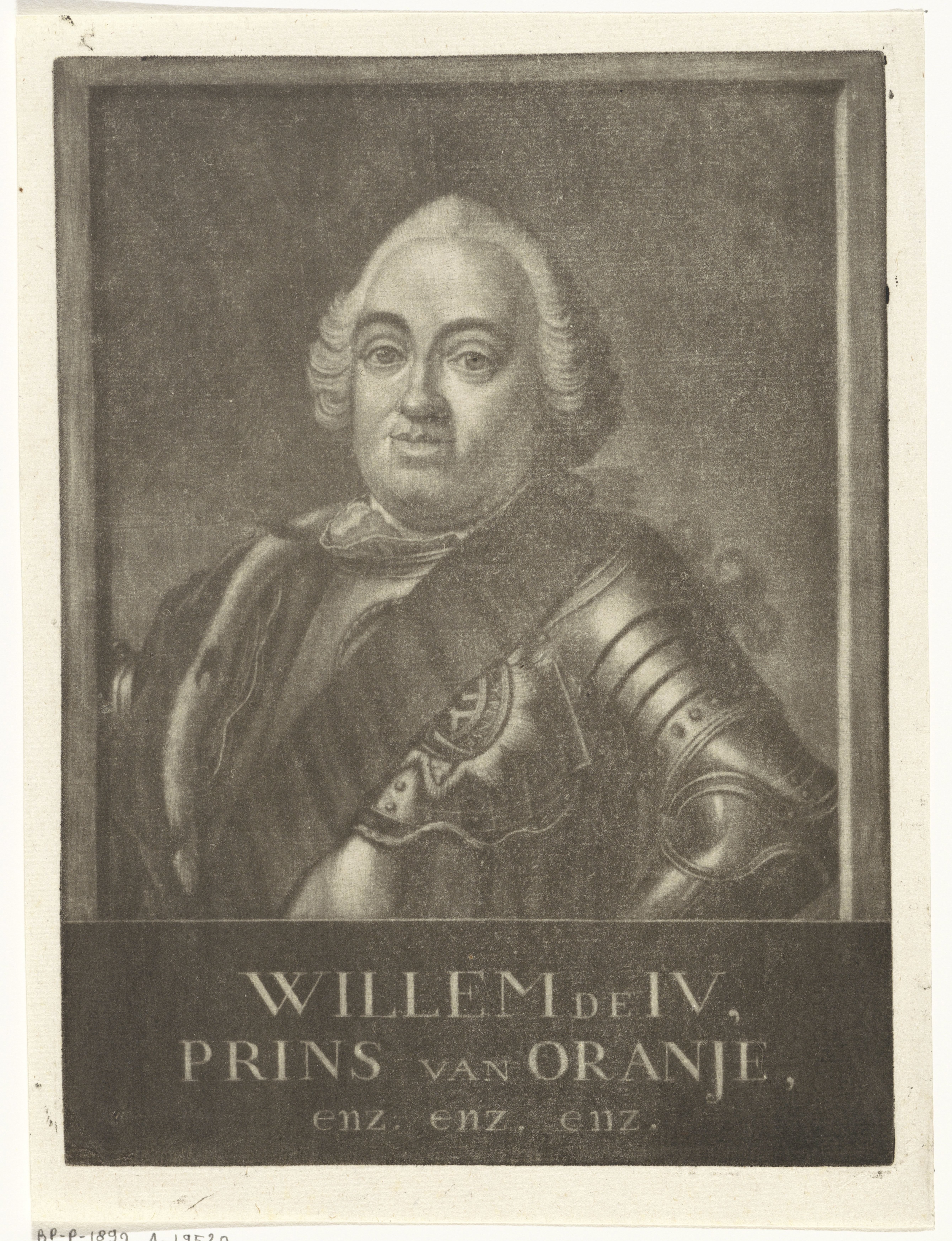 Portret van Willem IV, prins van Oranje en Nassau