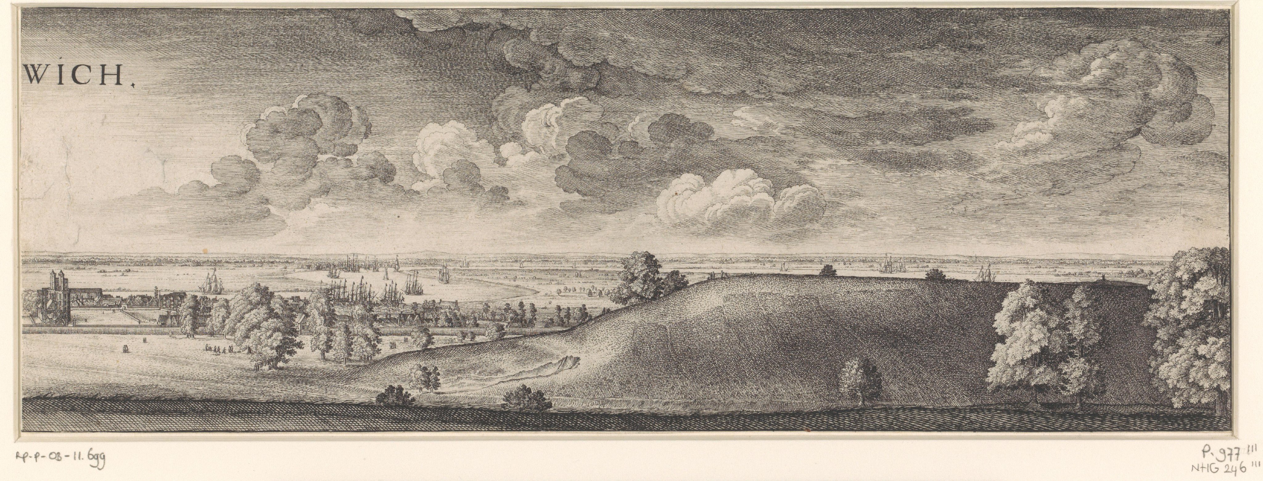 Gezicht op Greenwich (rechter plaat)
