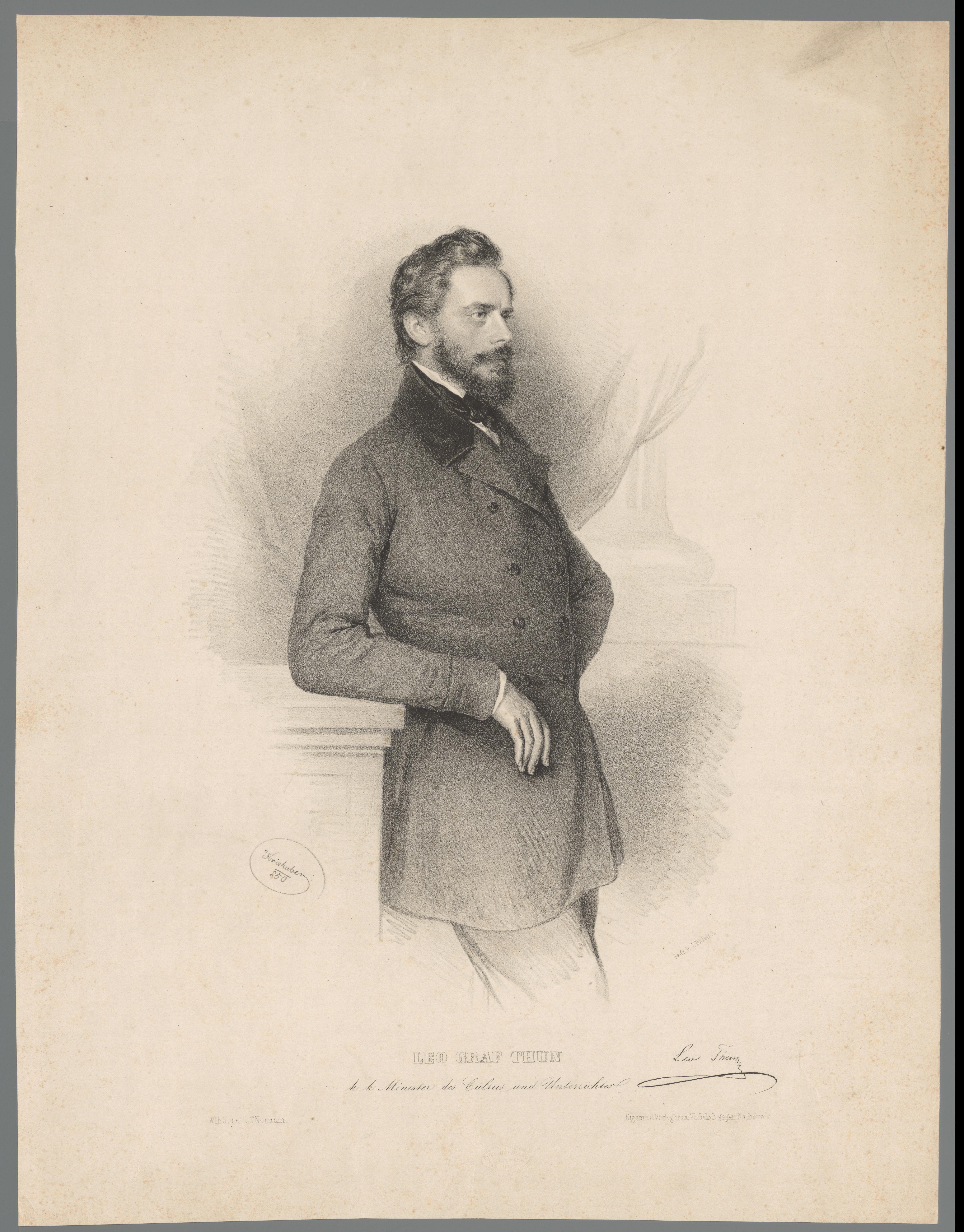 Portret van Leo von Thun und Hohenstein