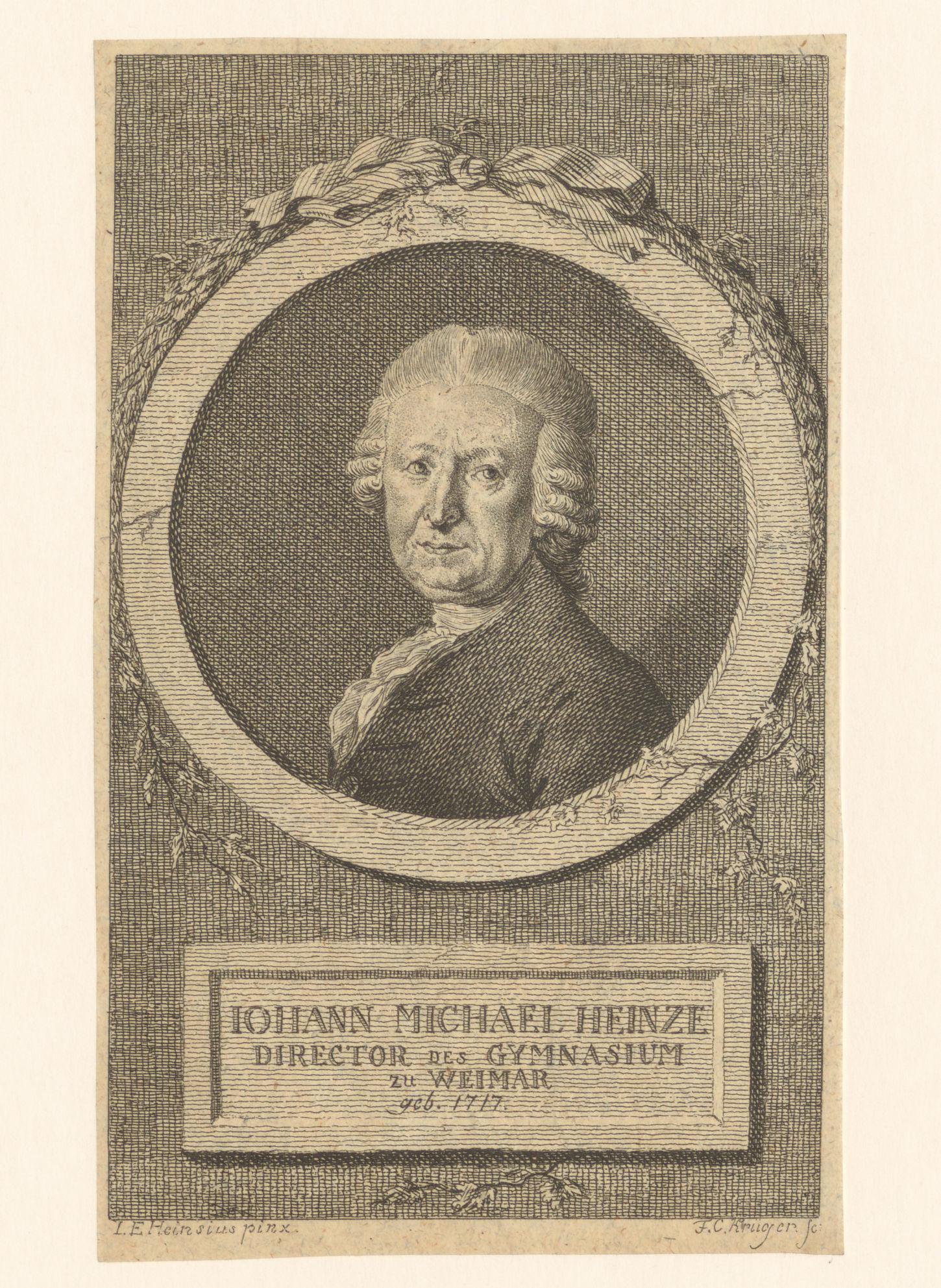 Portret van Johann Michael Heinze