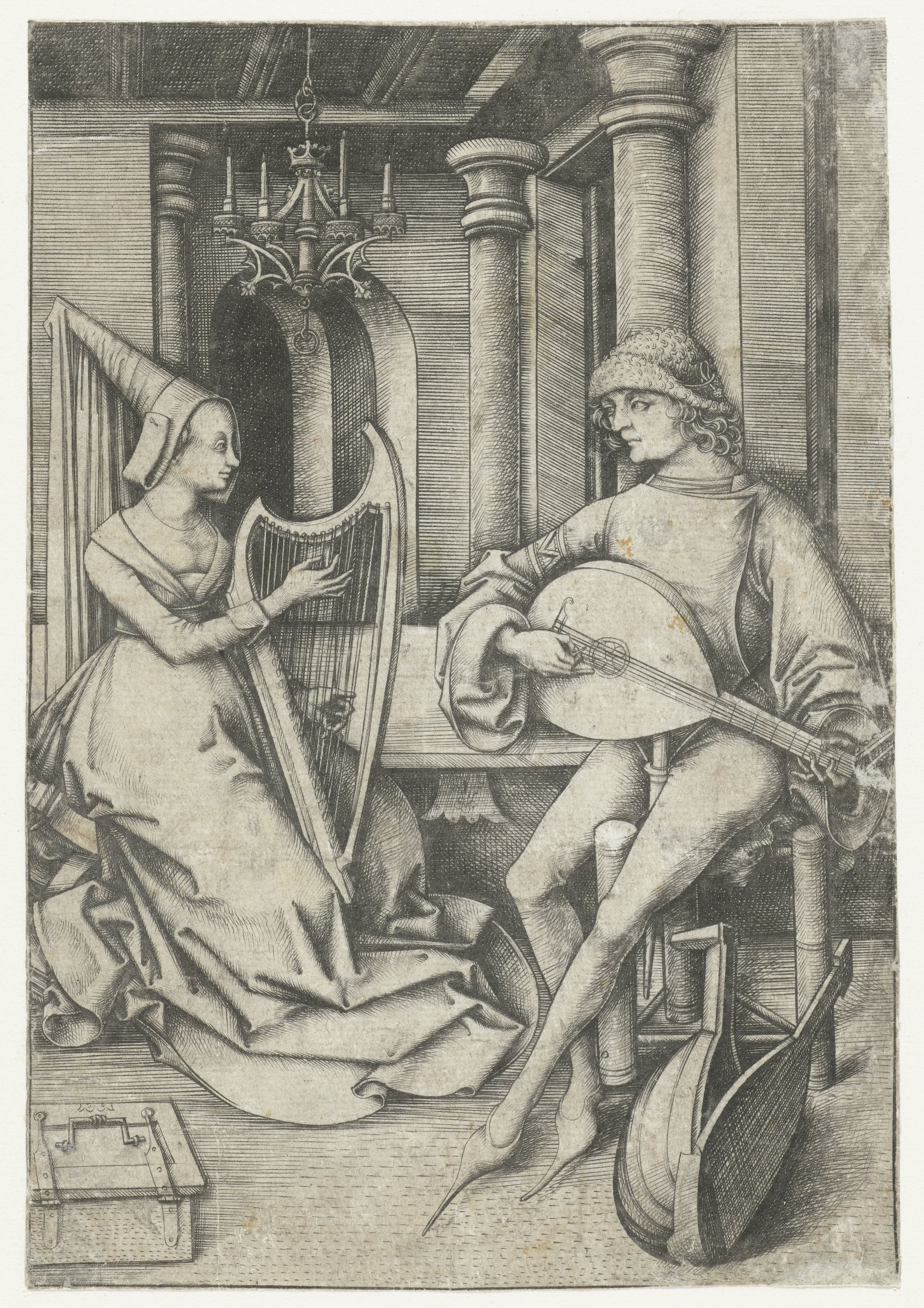 De luitspeler en de harpspeelster