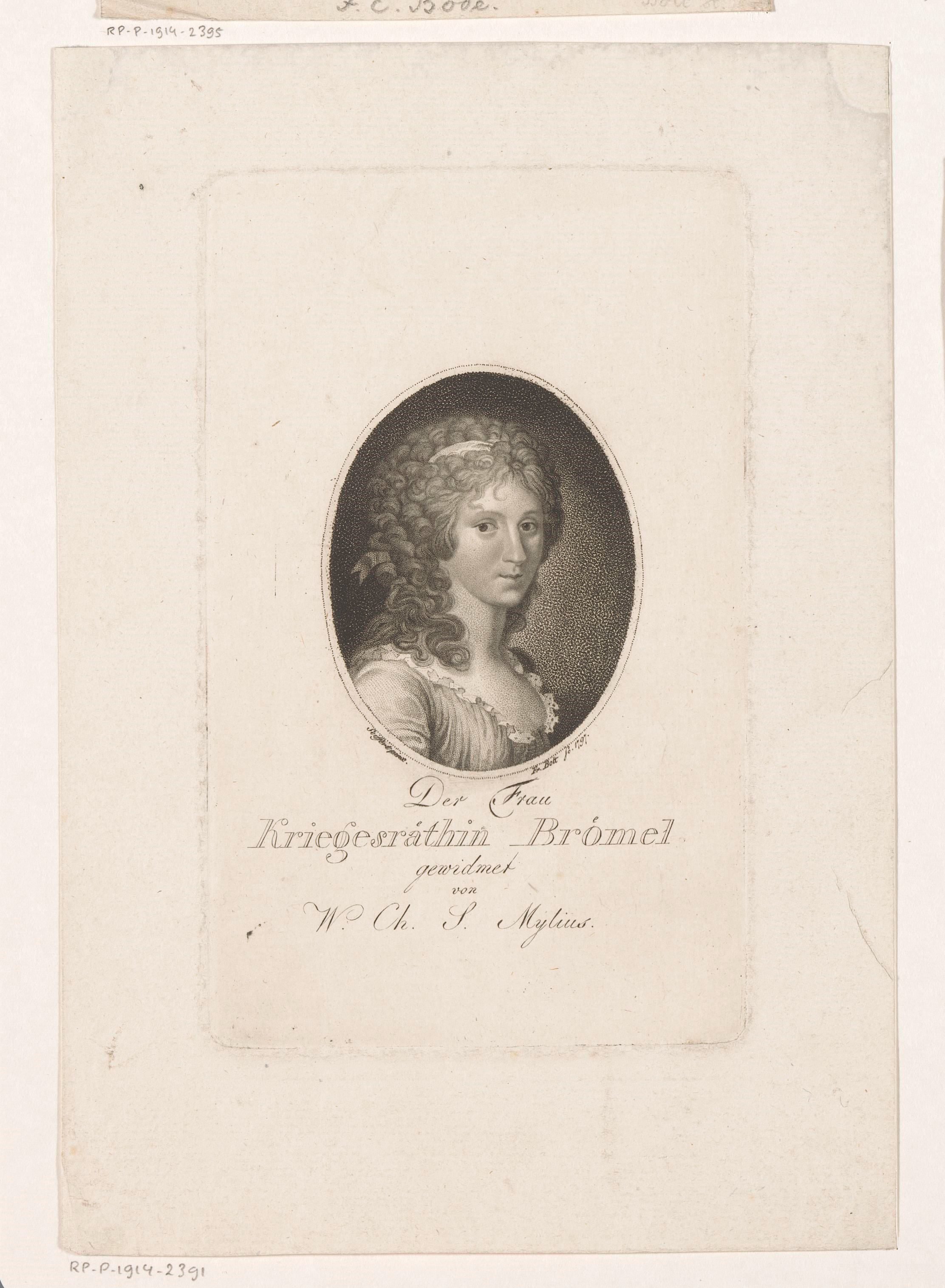 Portret van de vrouw van Wilhelm Heinrich Brömel