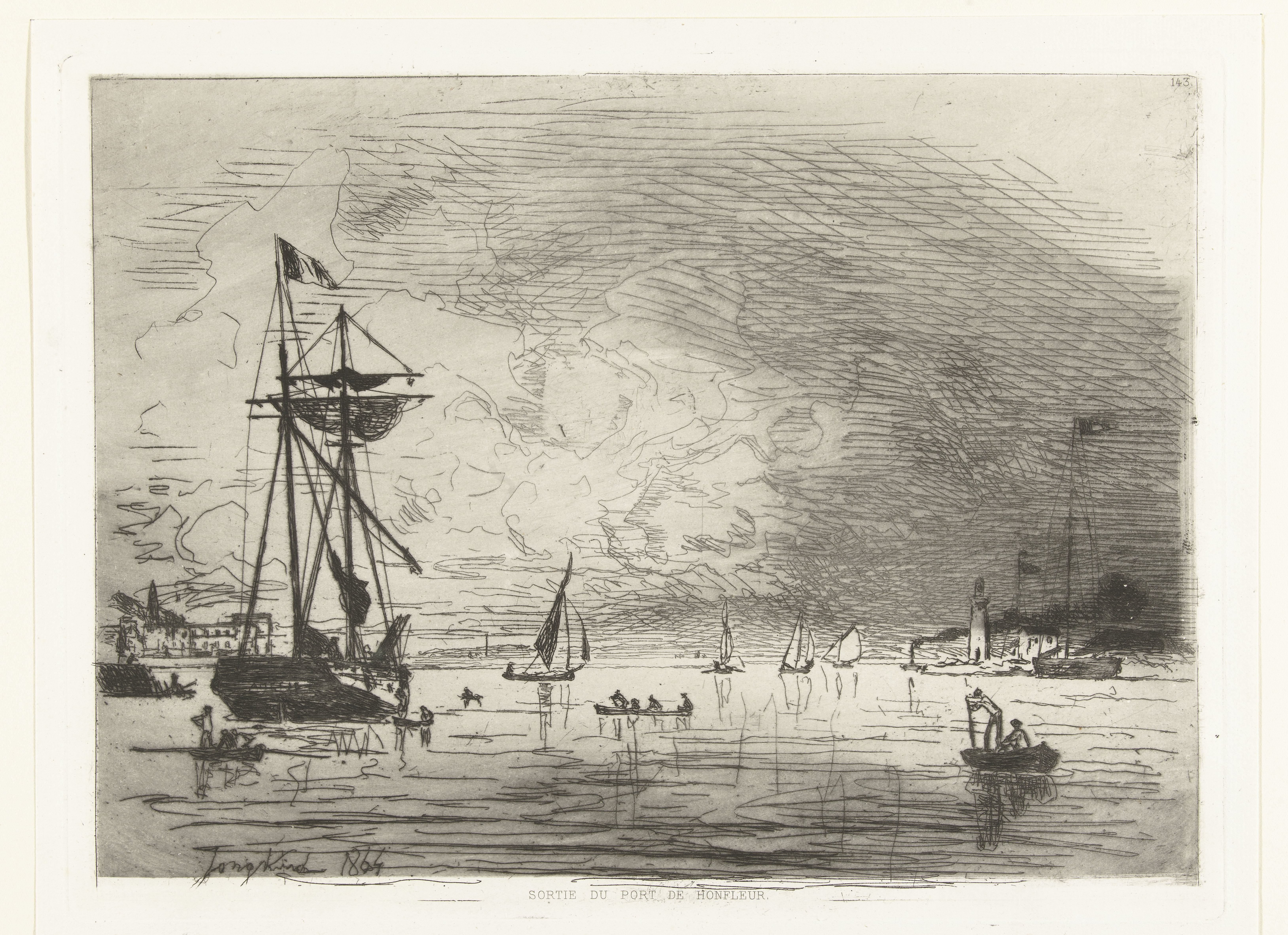 Uitgang van de haven van Honfleur