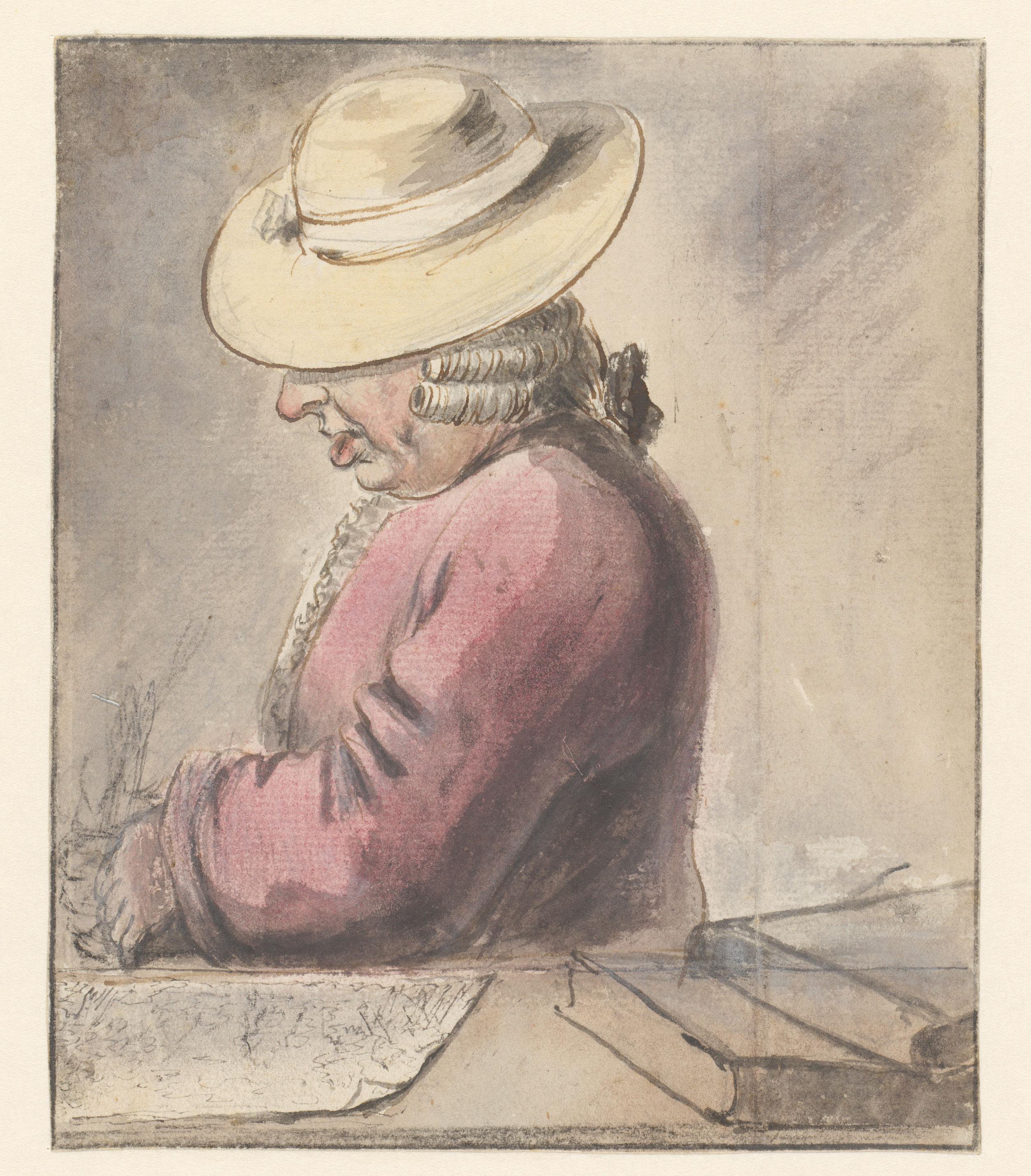 Portret van Johann Goll van Franckenstein, met hoed, naar links