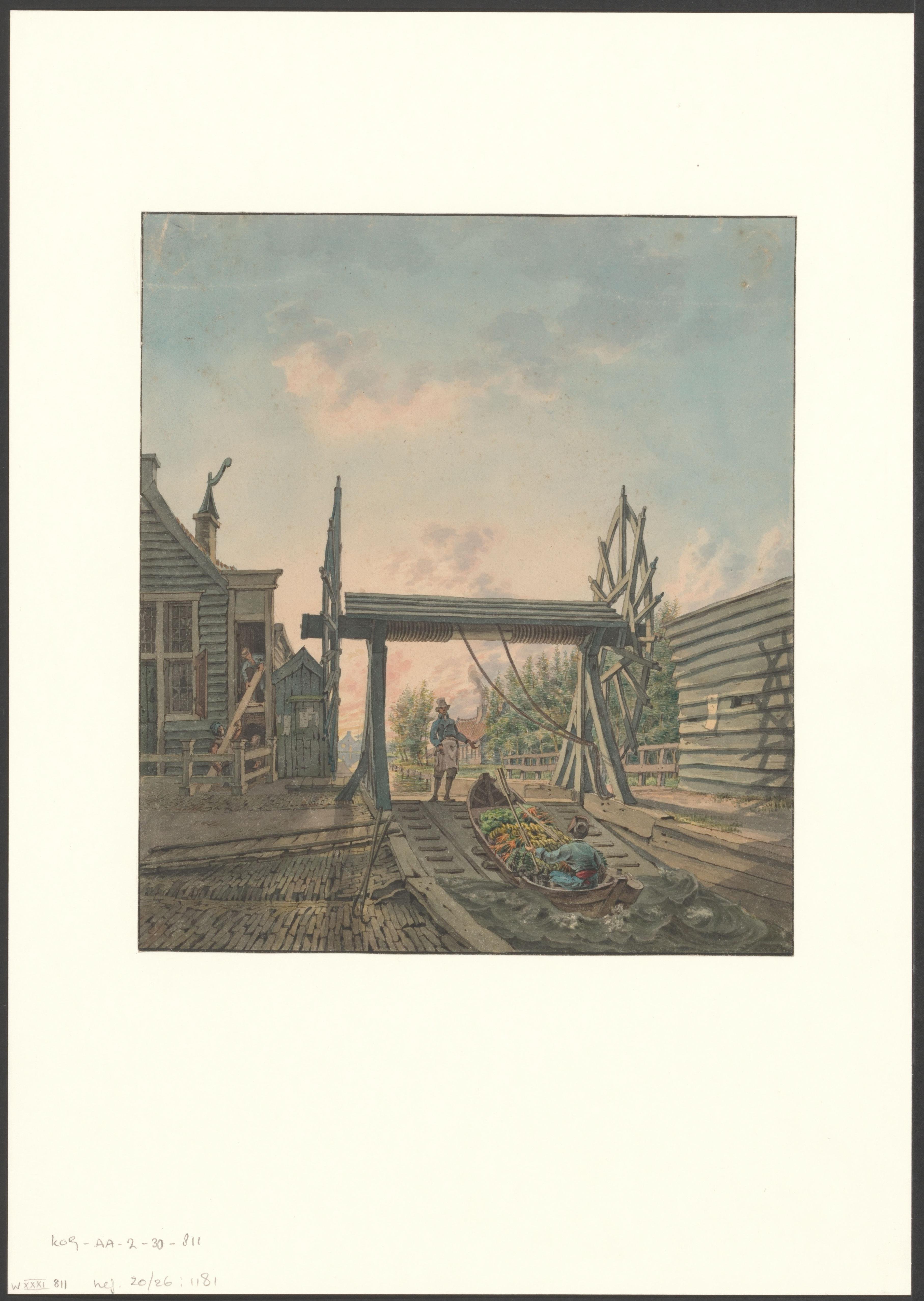 Gezicht op de overhaal aan de Overtoom