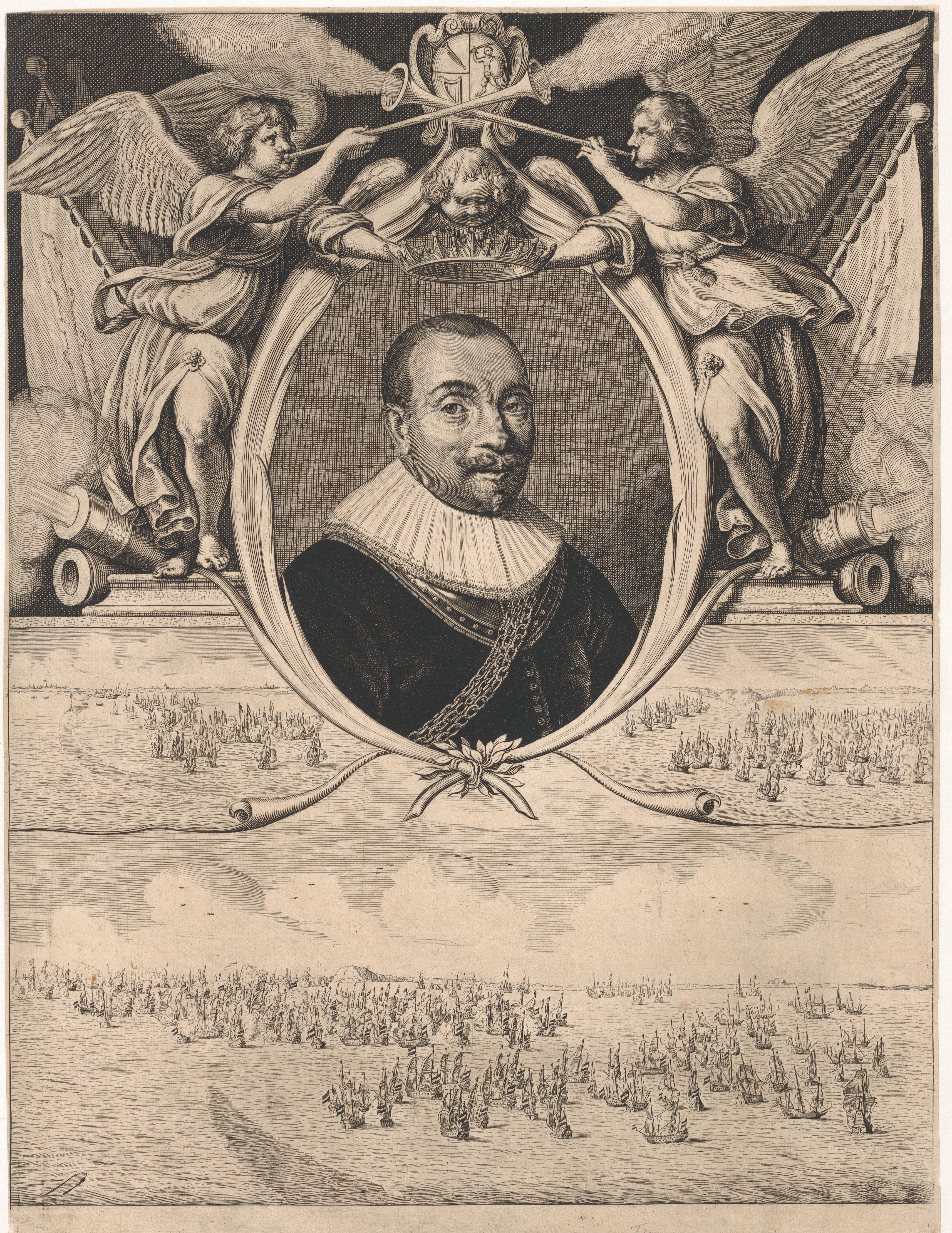 Portret van admiraal Maarten Harpertszoon Tromp op 42-jarige leeftijd