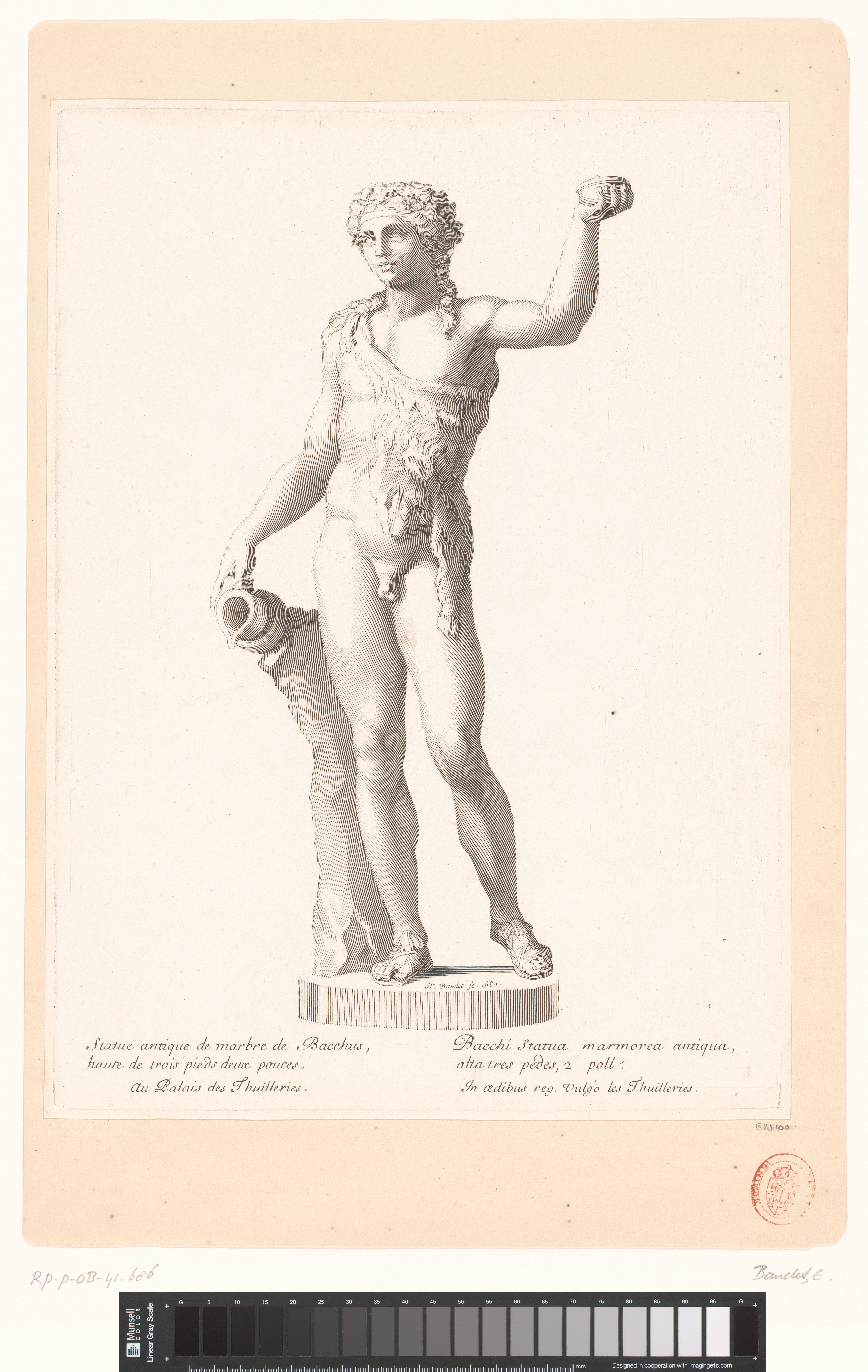 Antiek standbeeld van Bacchus
