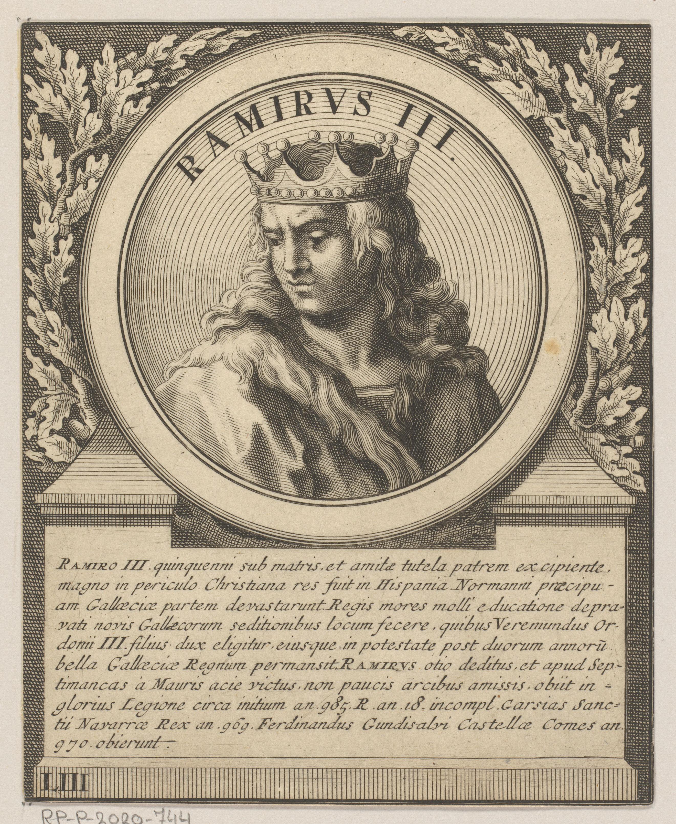 Portret van Ramiro III, koning van León