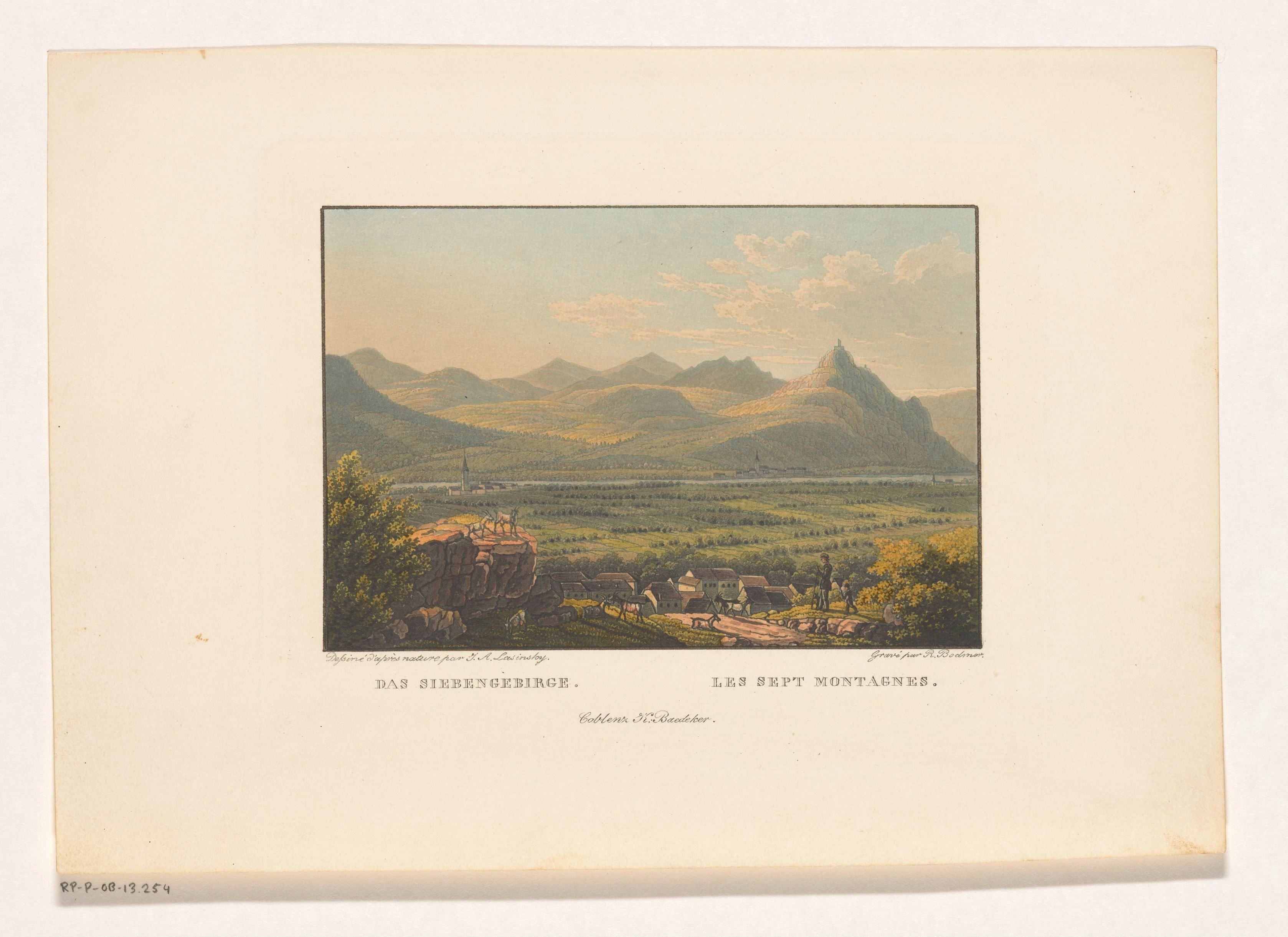 Gezicht op het Siebengebirge