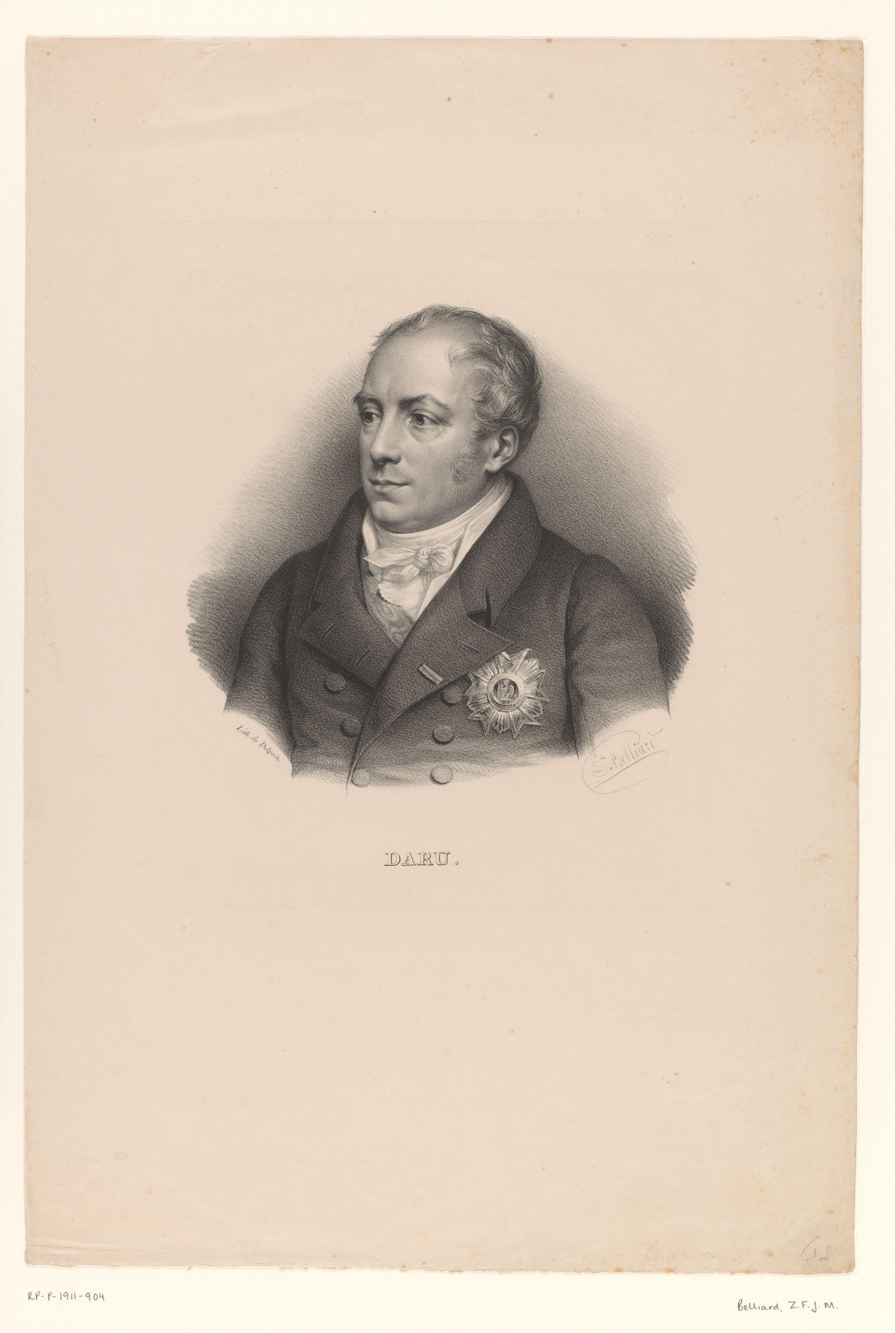 Portret van de staatsman en dichter Pierre Daru