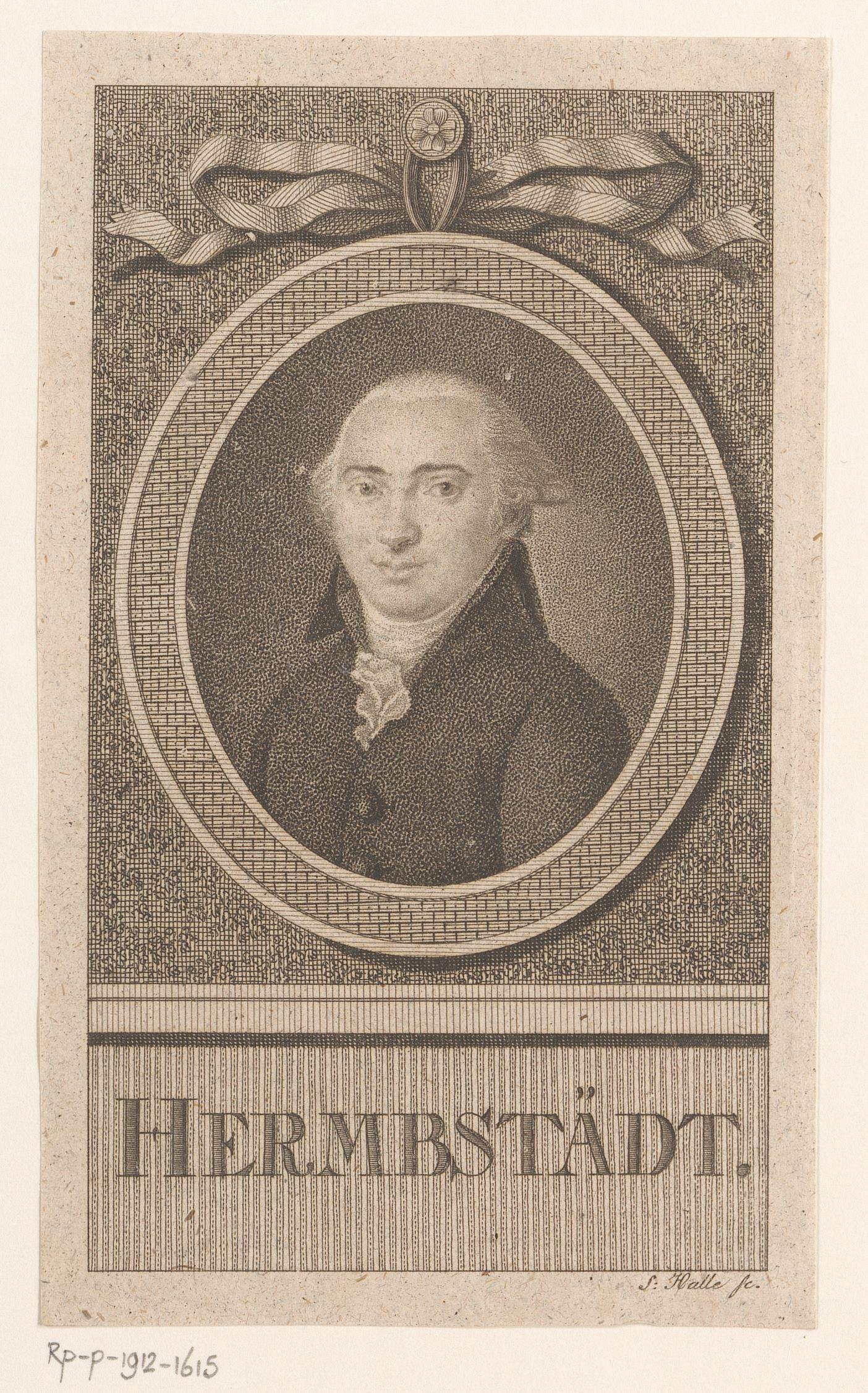 Portret van Sigismund Friedrich Hermbstaedt