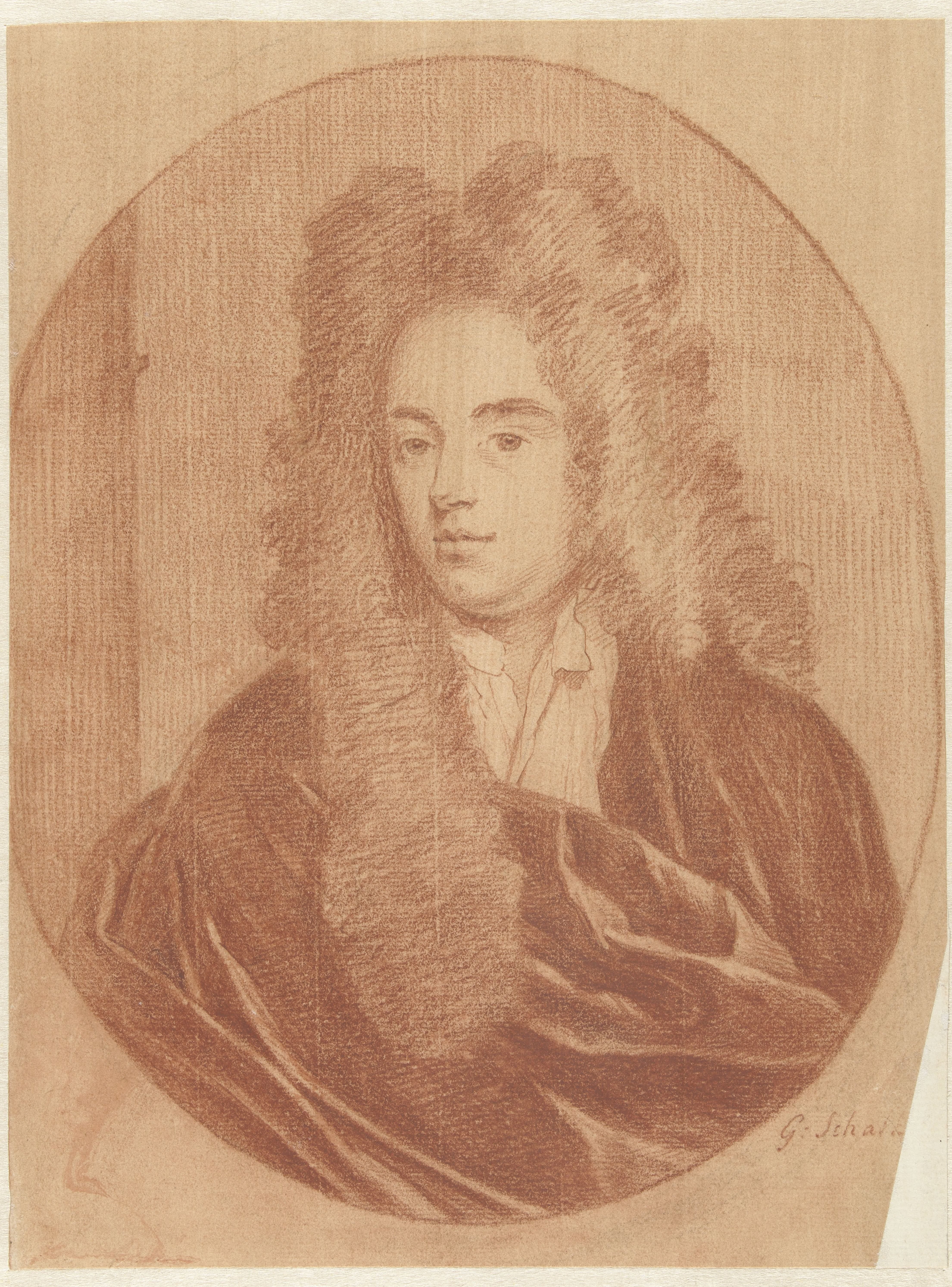 Portret van een man, in ovaal