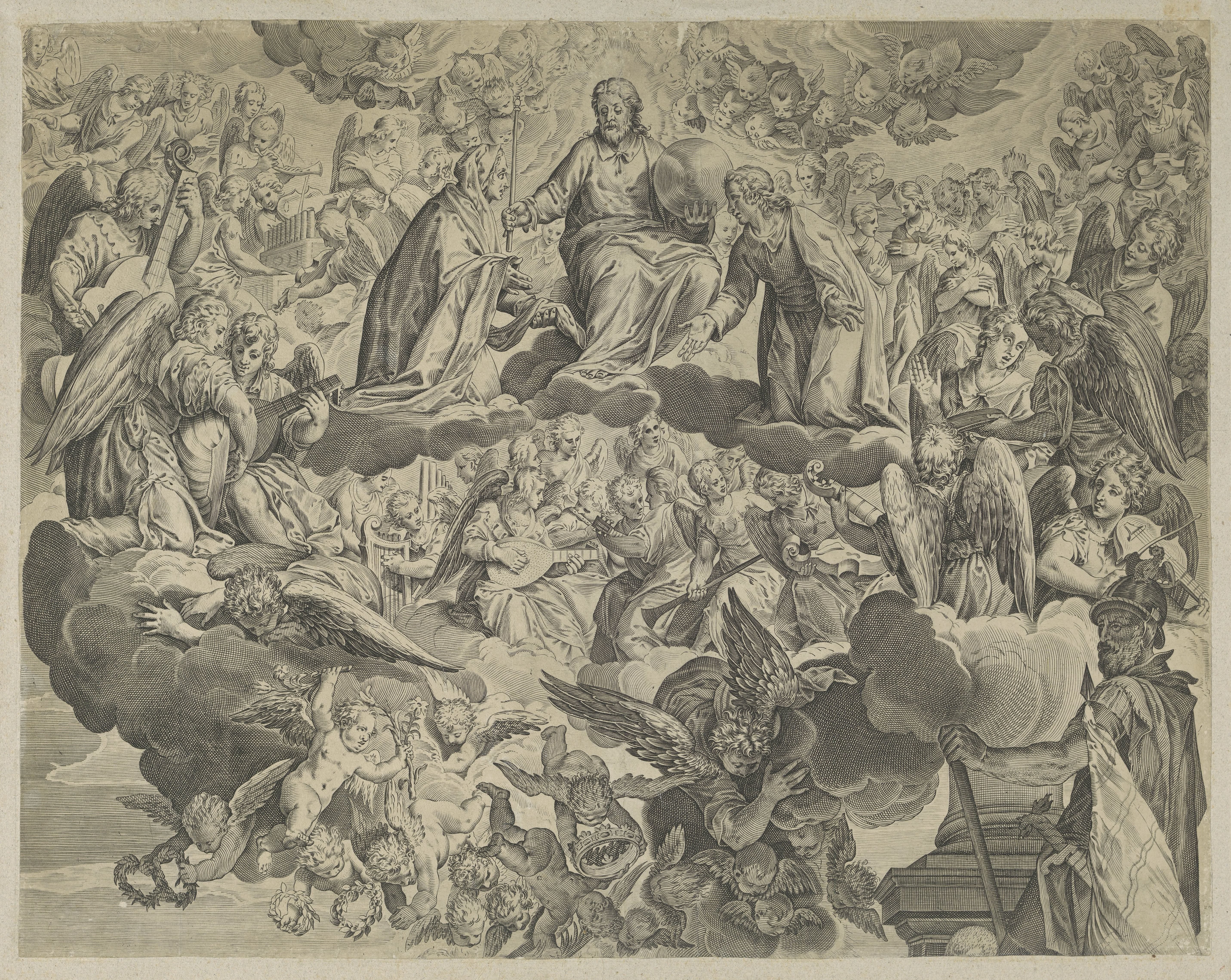 Het martelaarschap van de heilige Justina van Padua (bovenste helft)