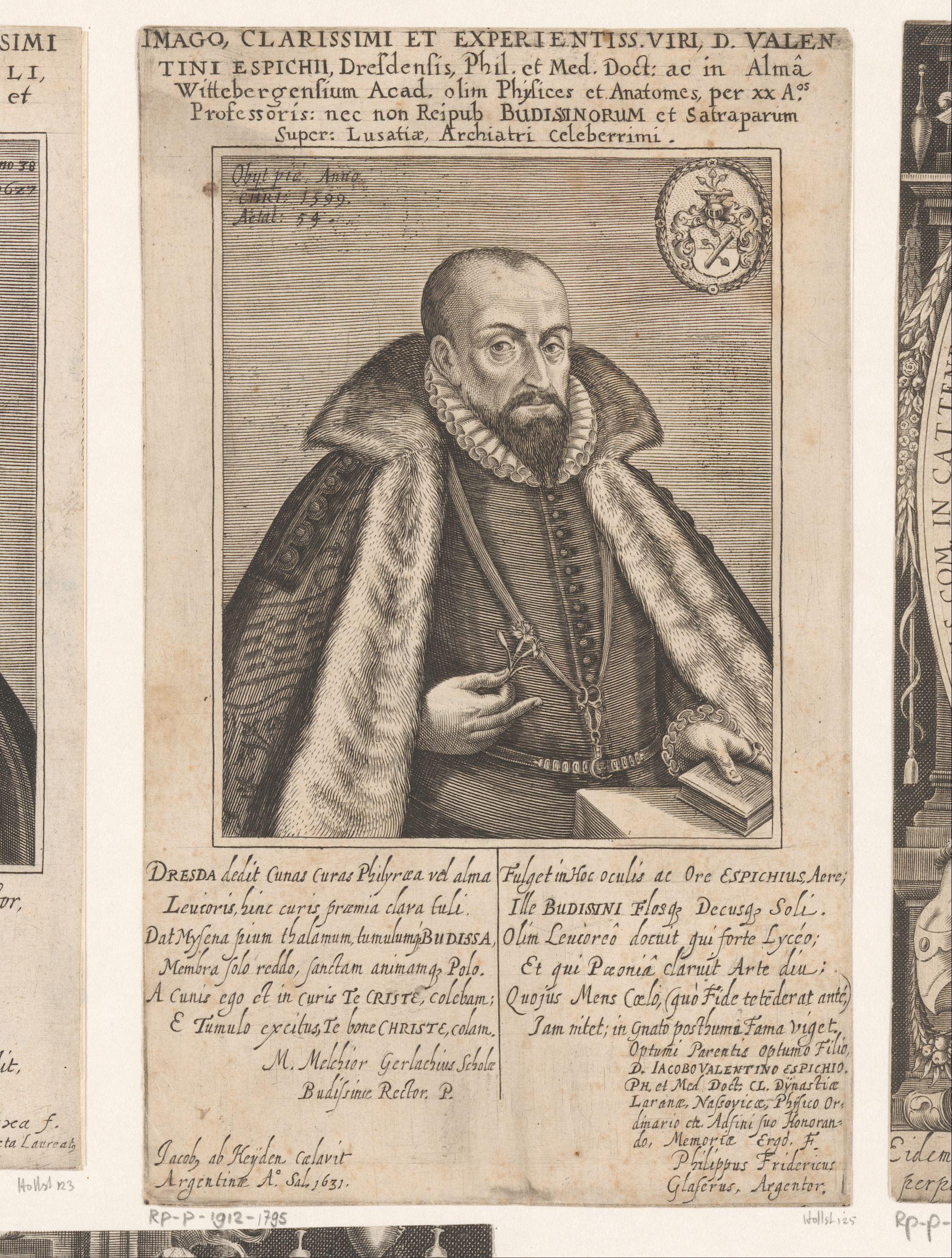 Portret van Valentin Espich op 54-jarige leeftijd