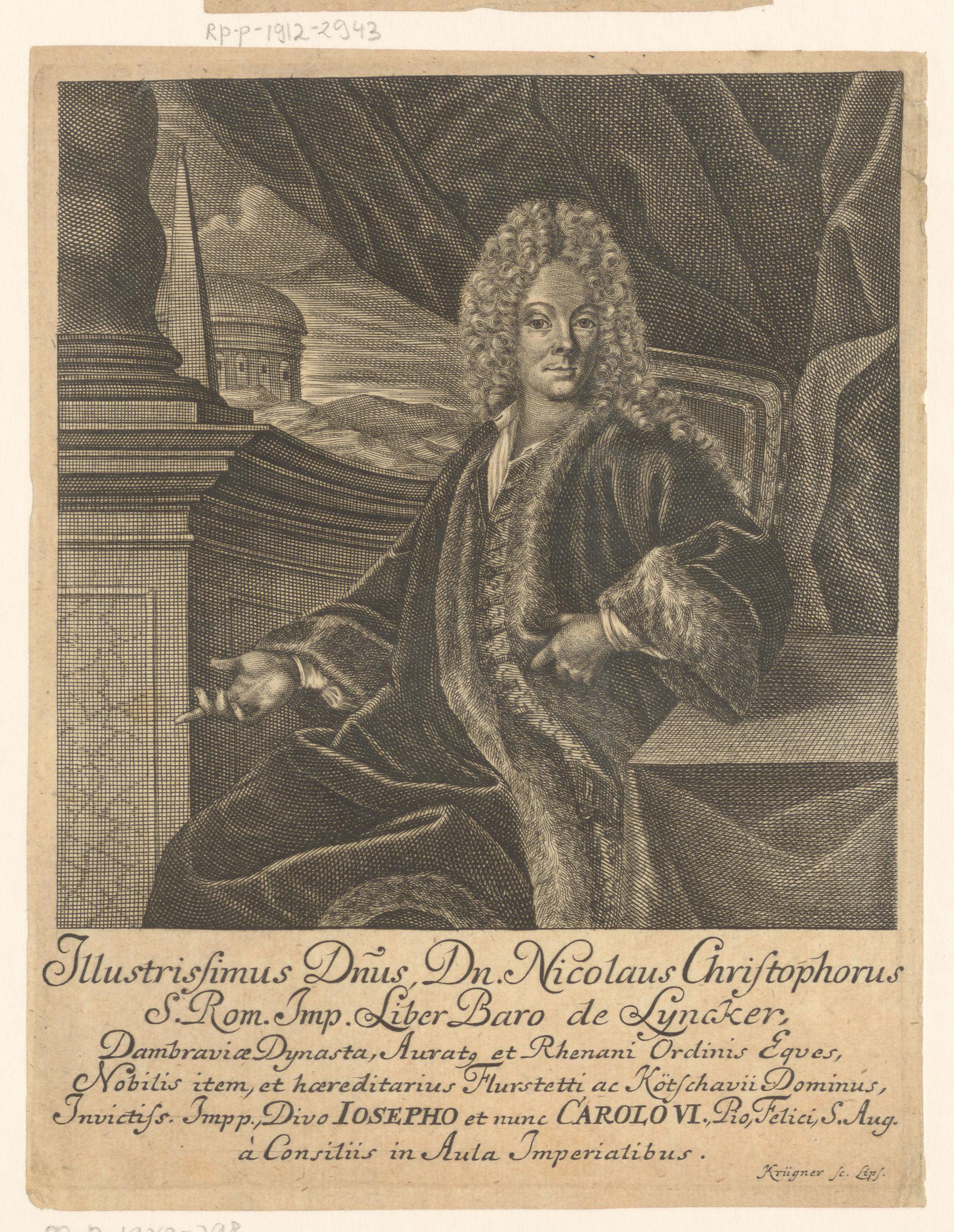Portret van Nicolaus Christoph Lyncker
