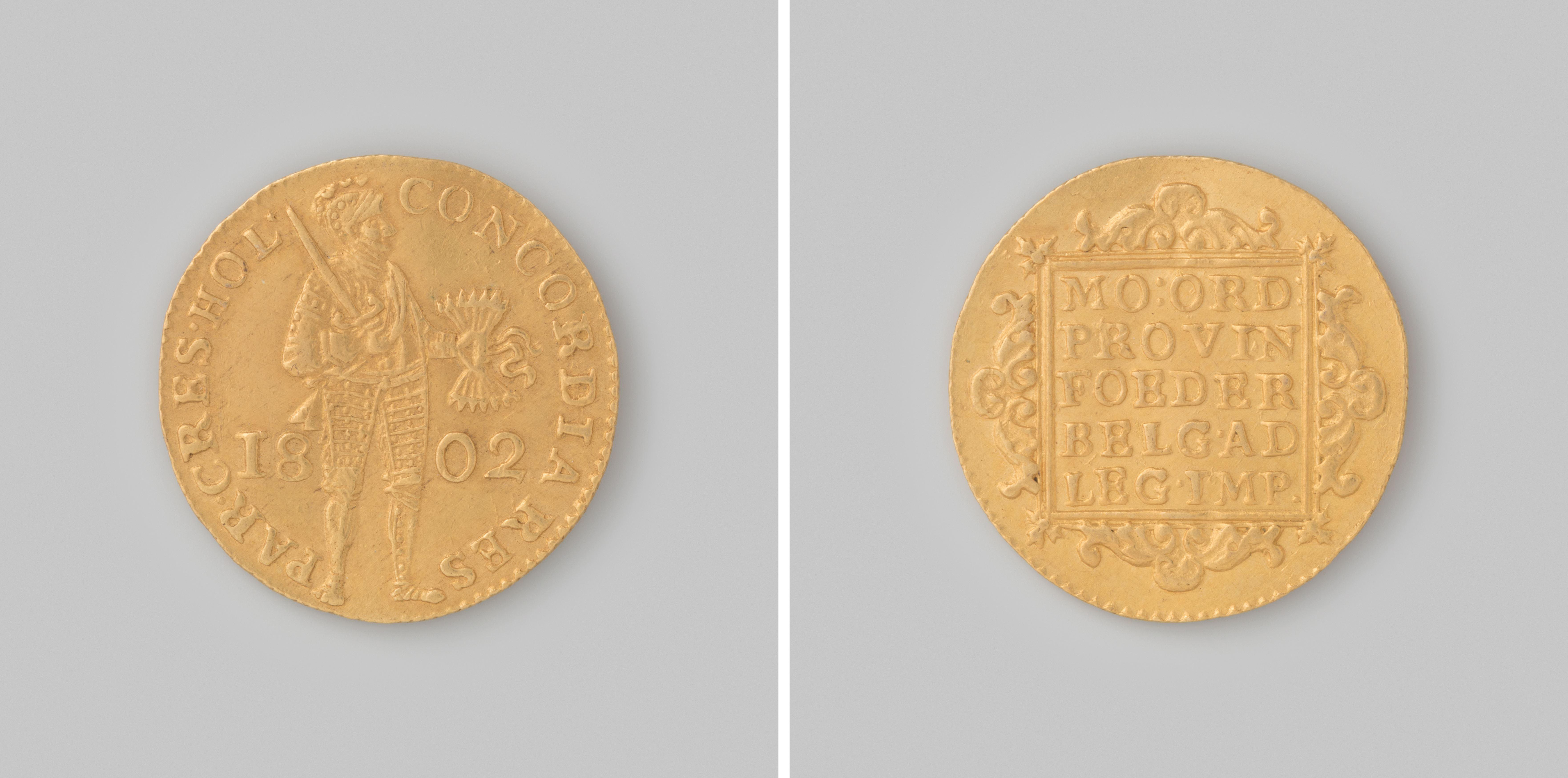 Dukaat van de Bataafse Republiek op naam van Holland, 1802