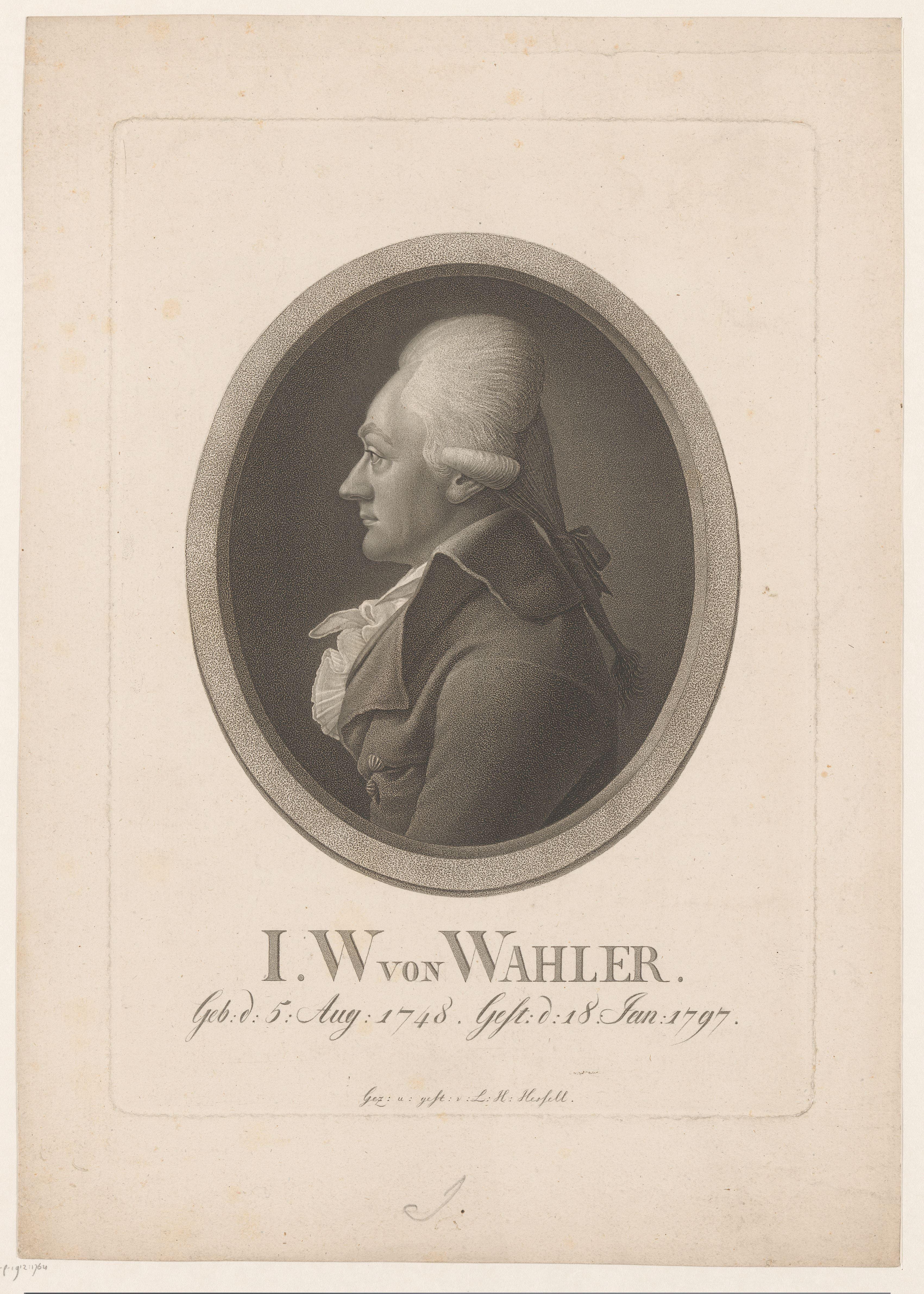 Portret van Johann Wolfgang von Wahler