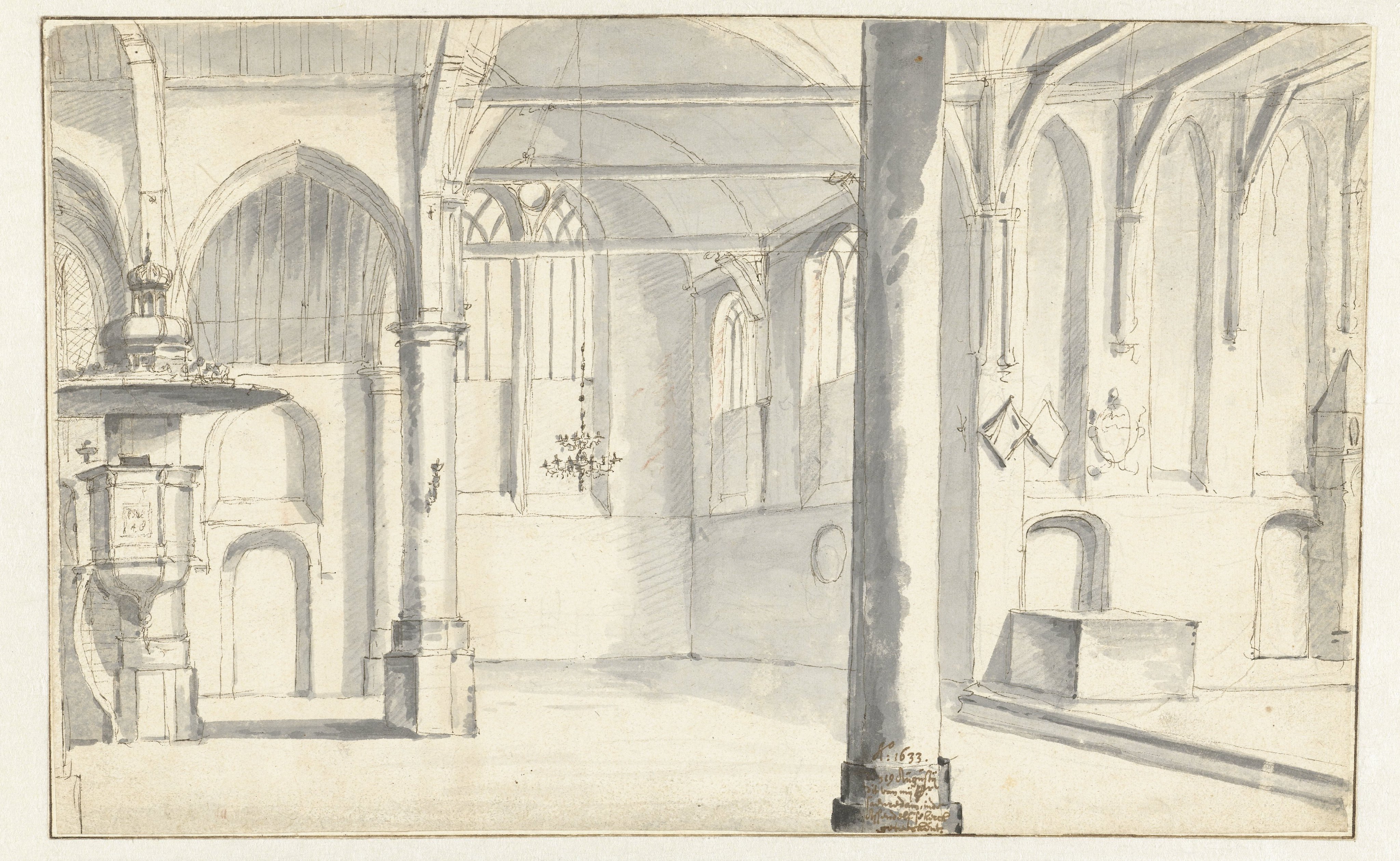 View of the Interior of the Sint-Odulphuskerk, Assendelft