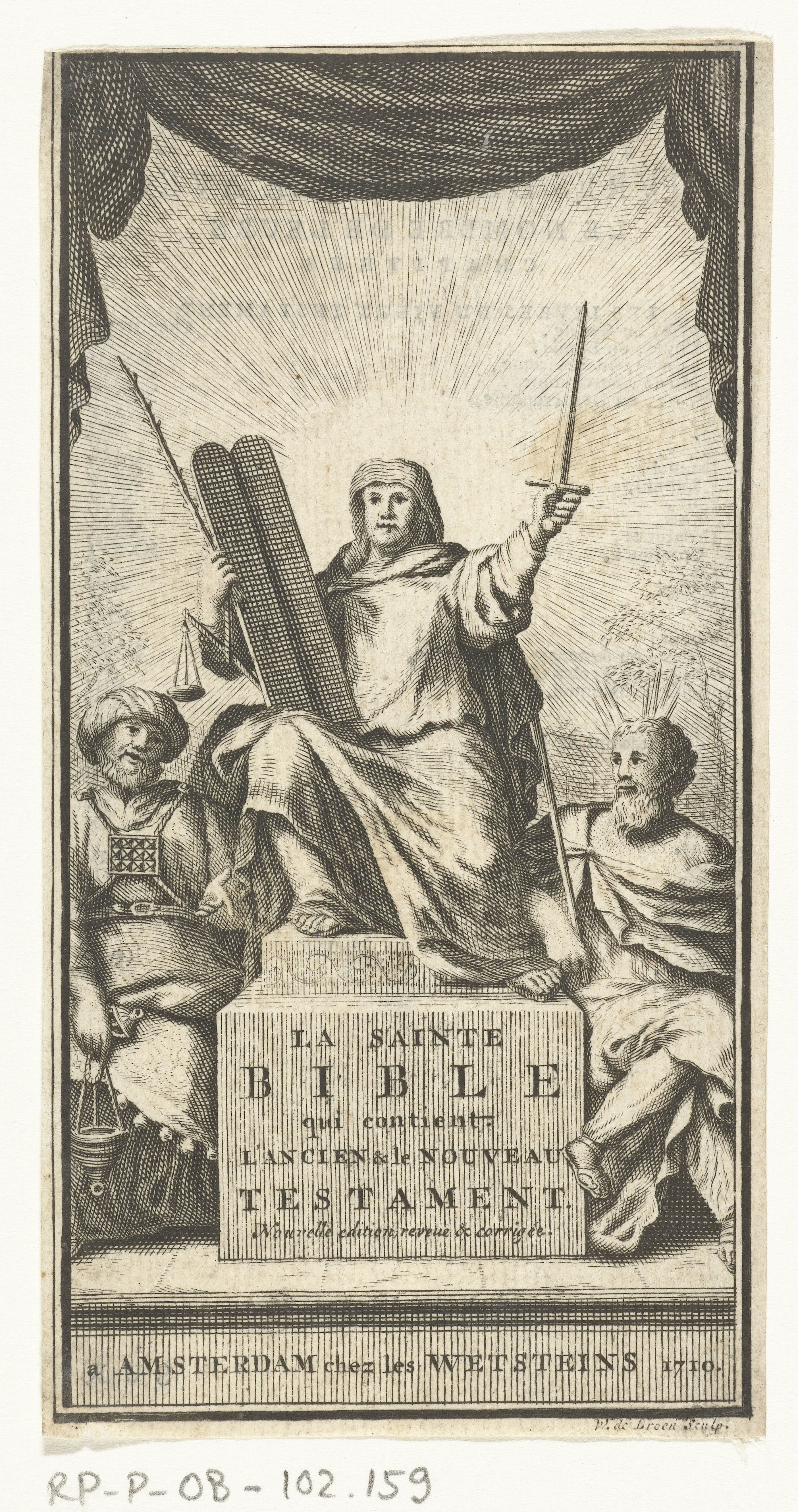 Justitia met de tafelen der wet