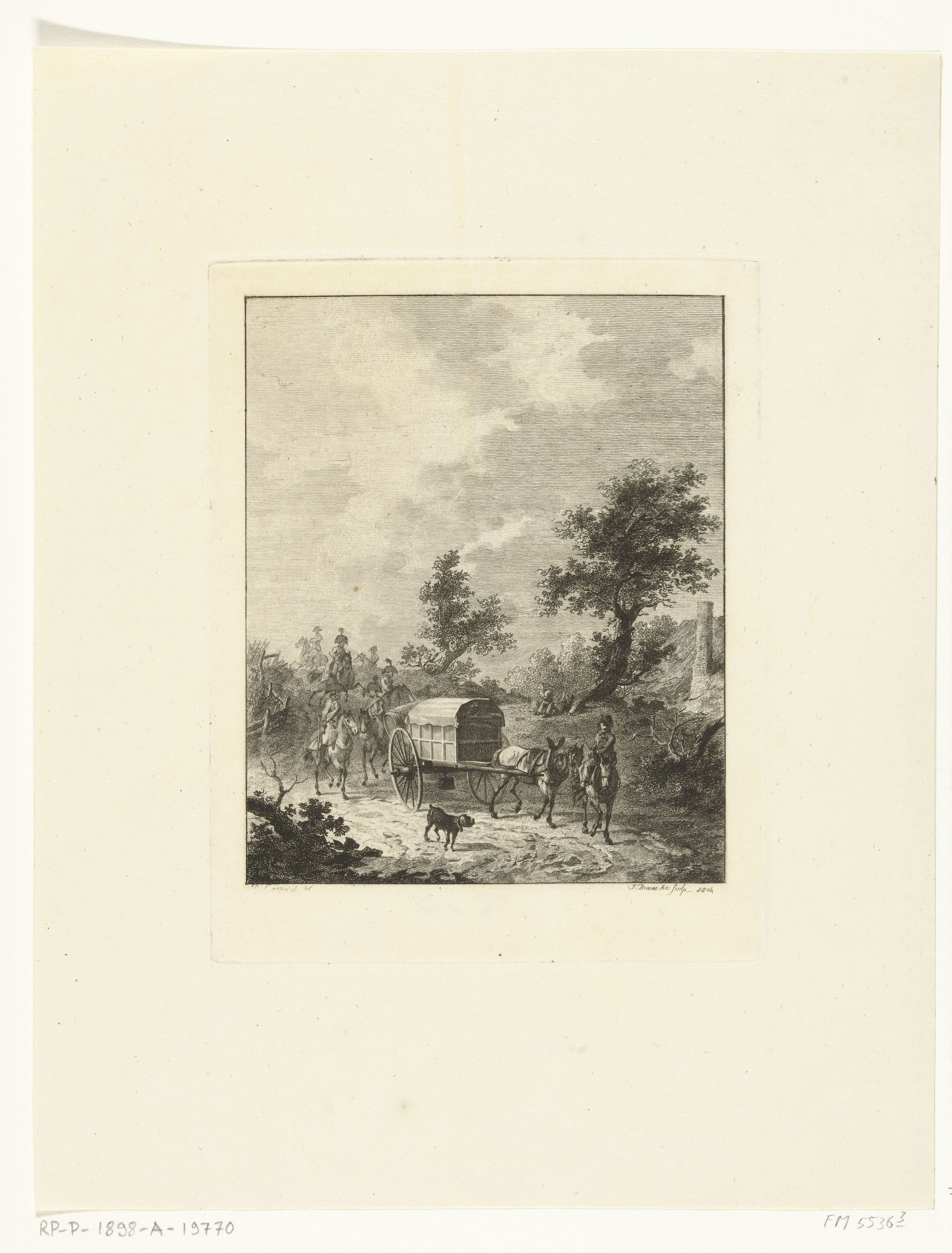 Een groep soldaten te paard
