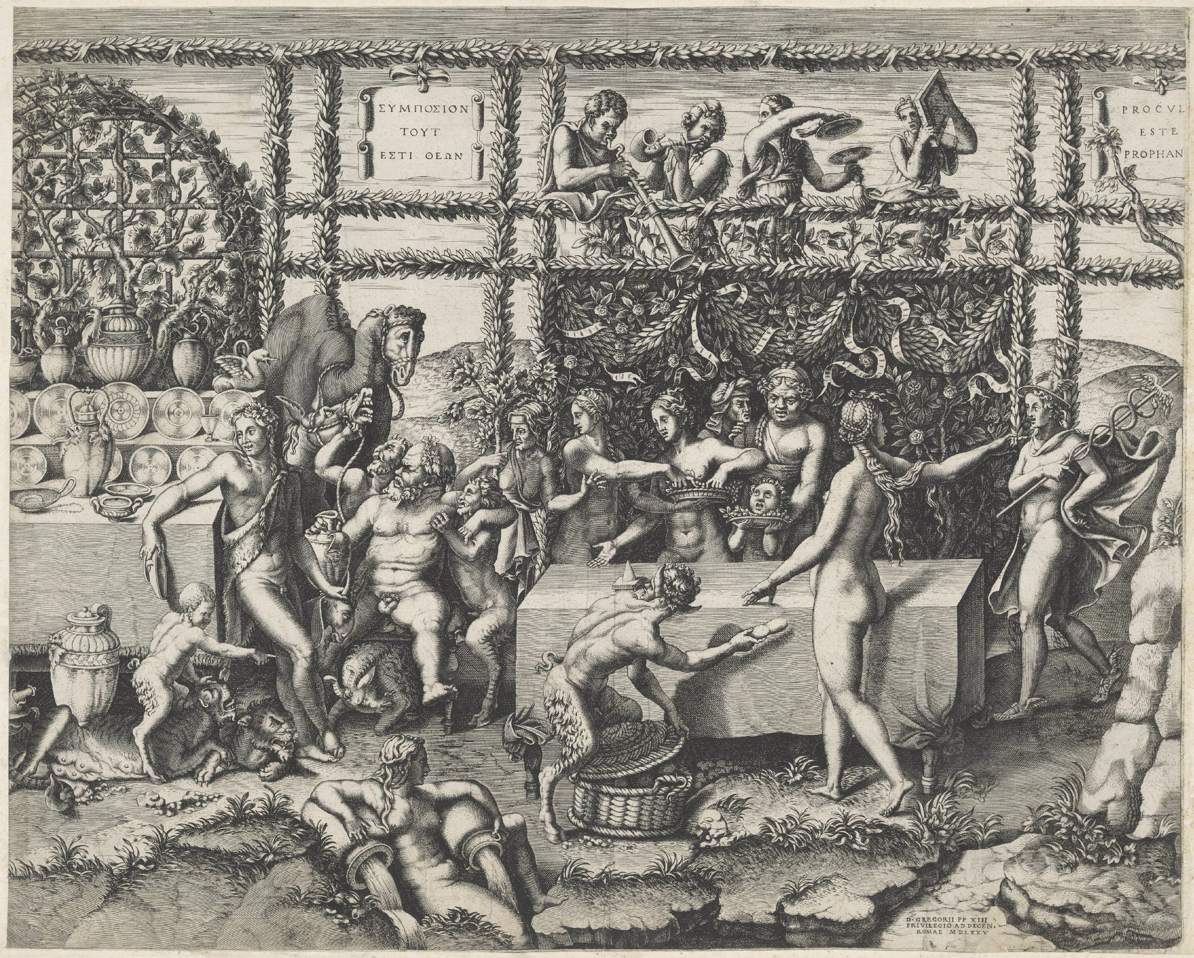 Huwelijksfeest van Amor en Psyche (midden deel)