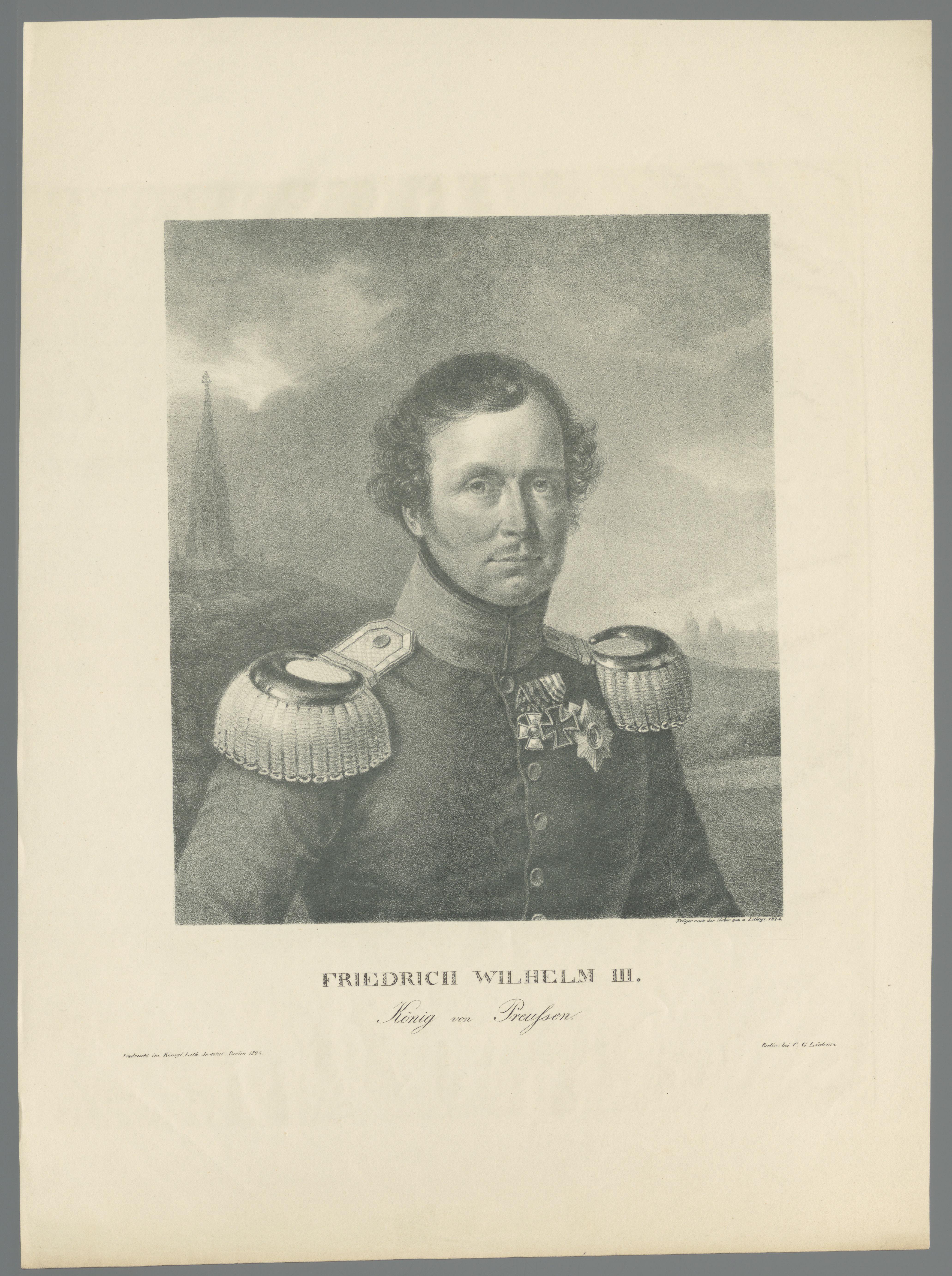 Portret van Frederik Willem III koning van Pruisen