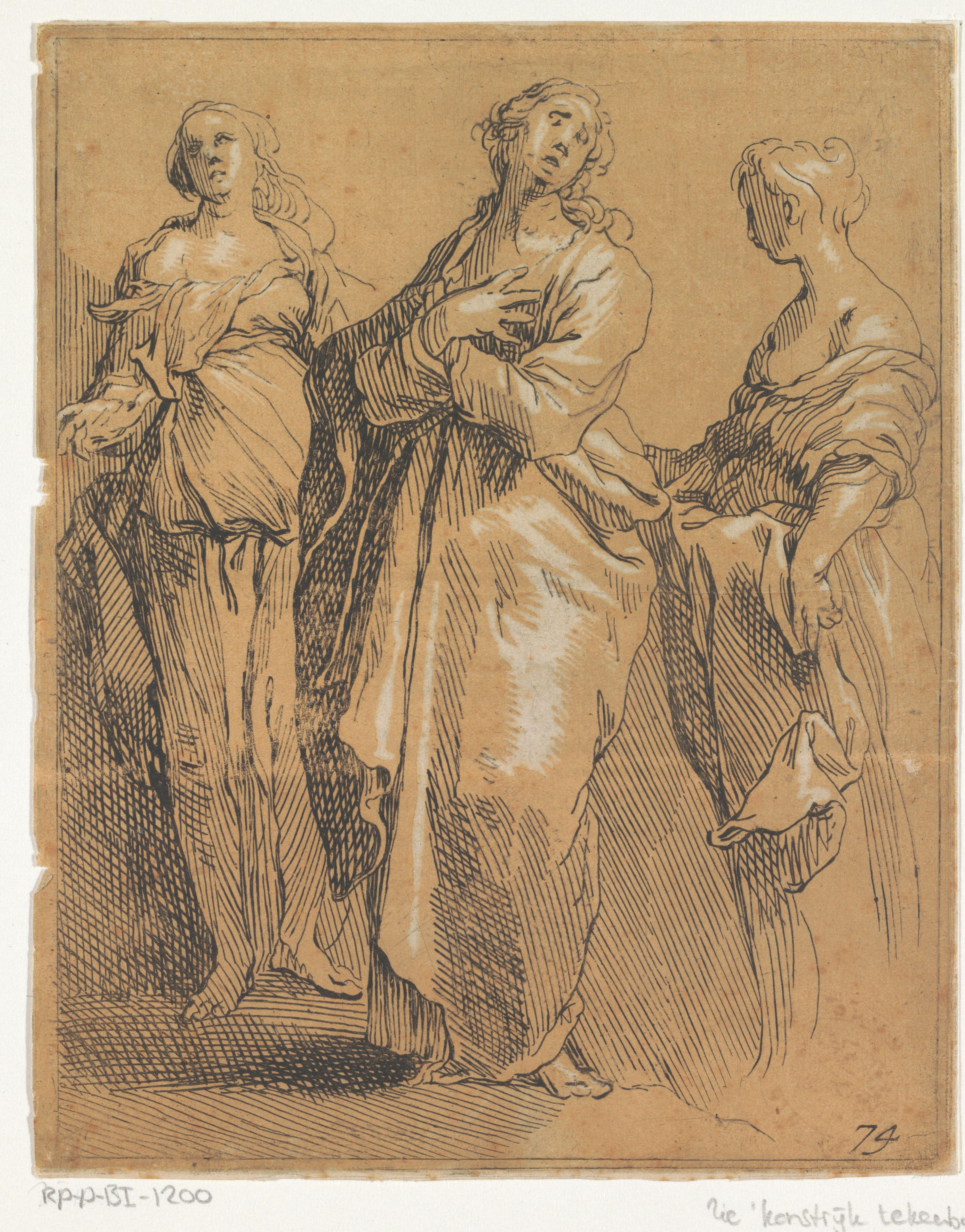 Drie staande figuren