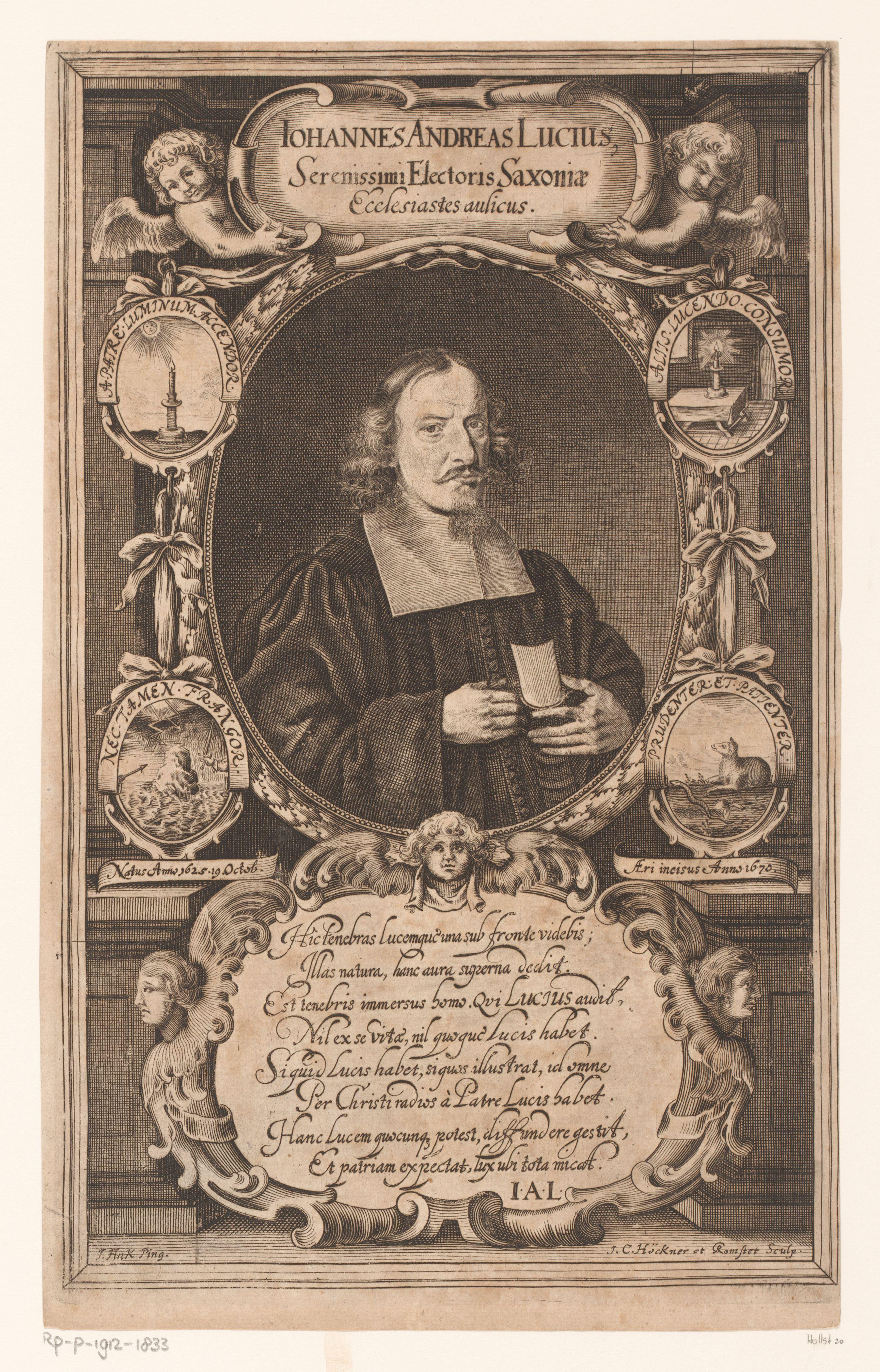 Portret van Johann Andreas Lucius