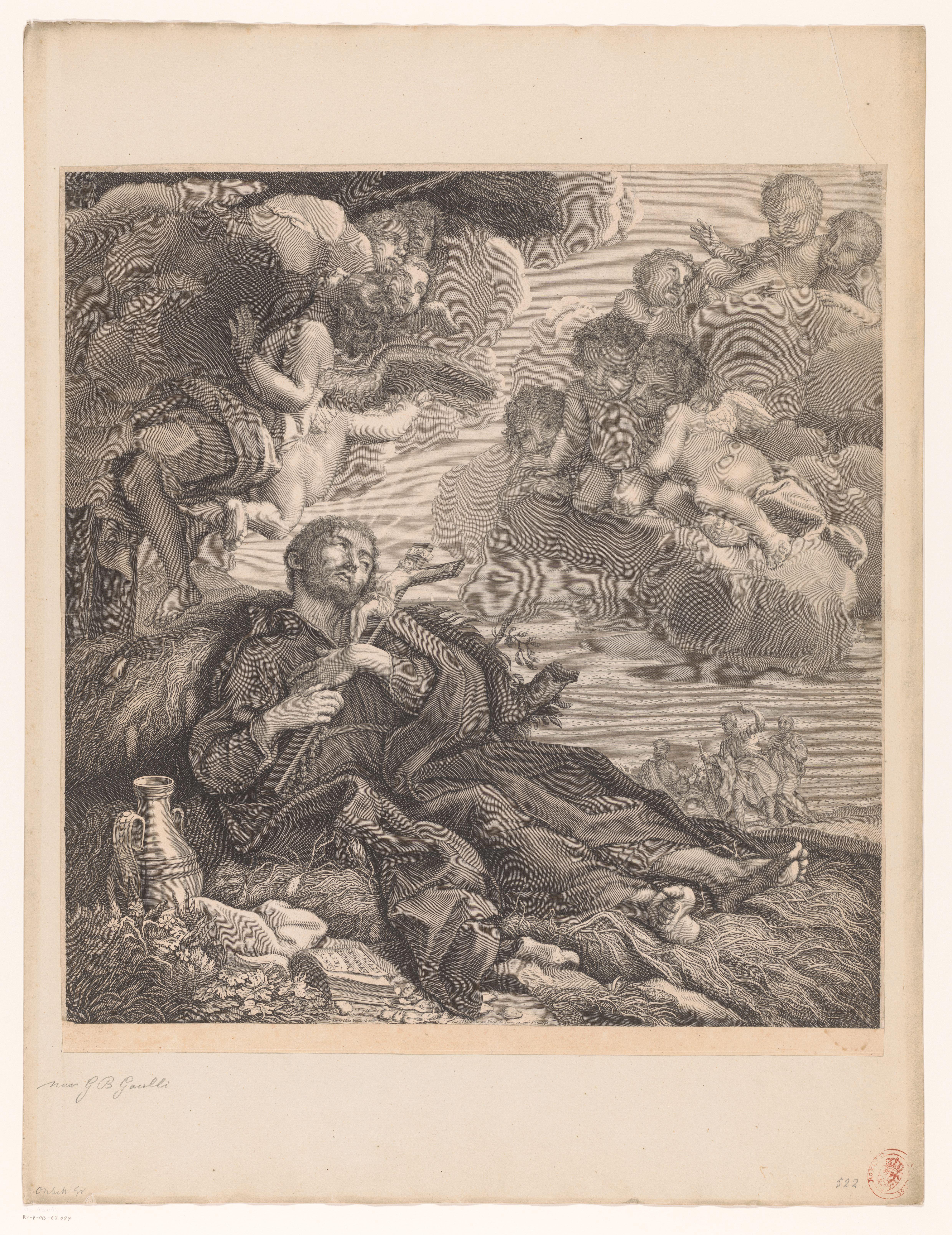 H. Franciscus Xaverius met kruisbeeld in het stro