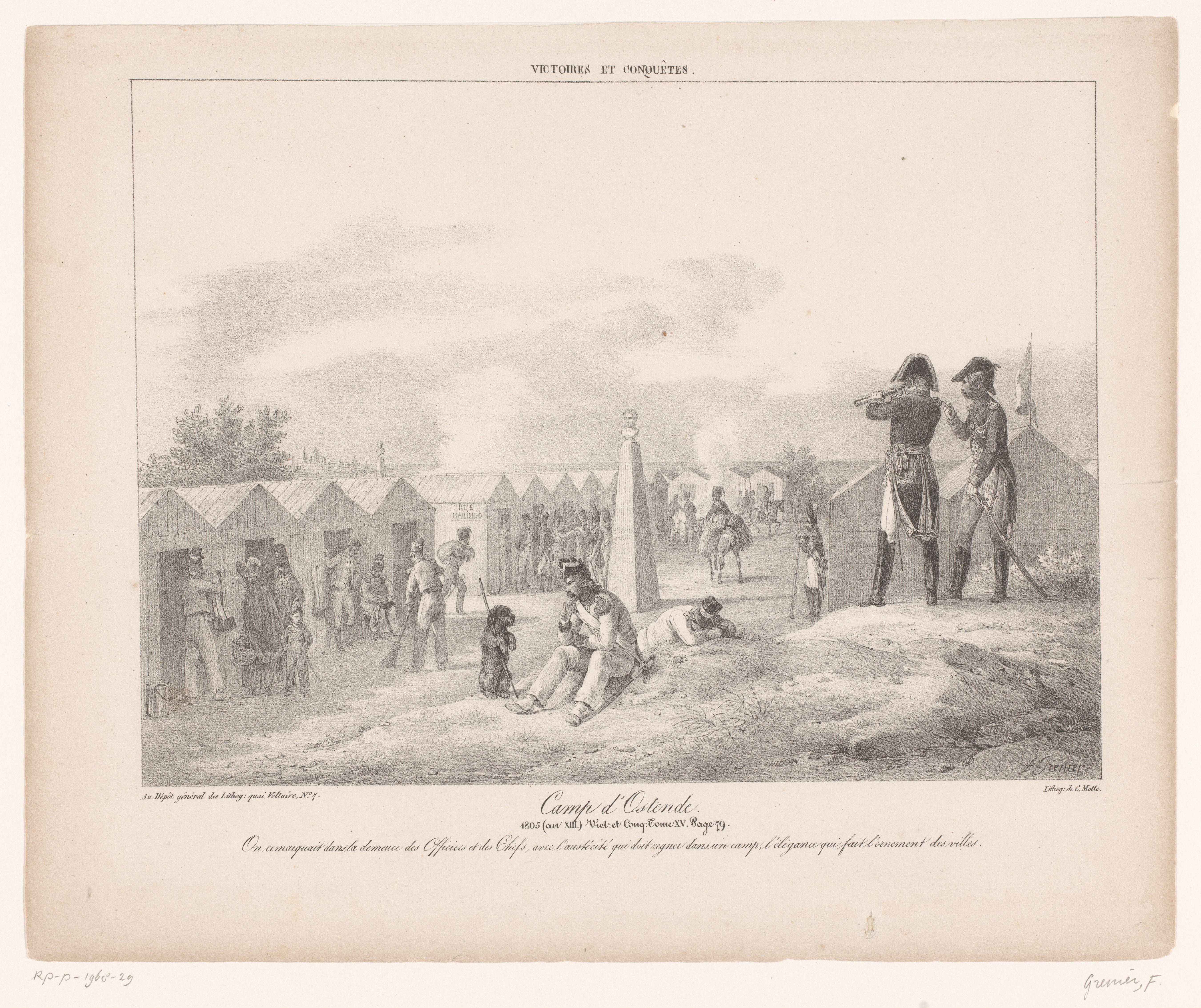 Kampement in Oostende in 1805