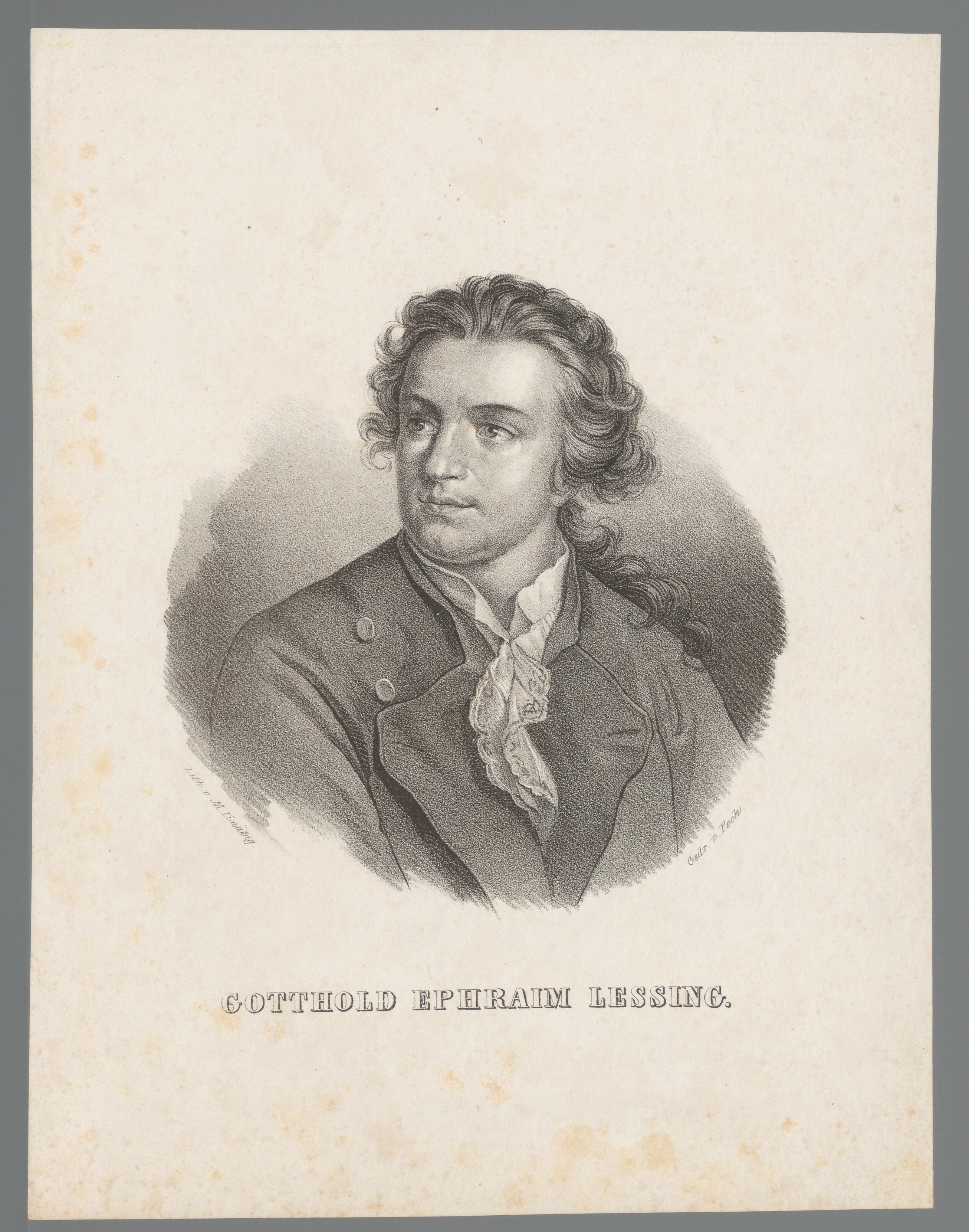 Portret van Gotthold Ephraim Lessing