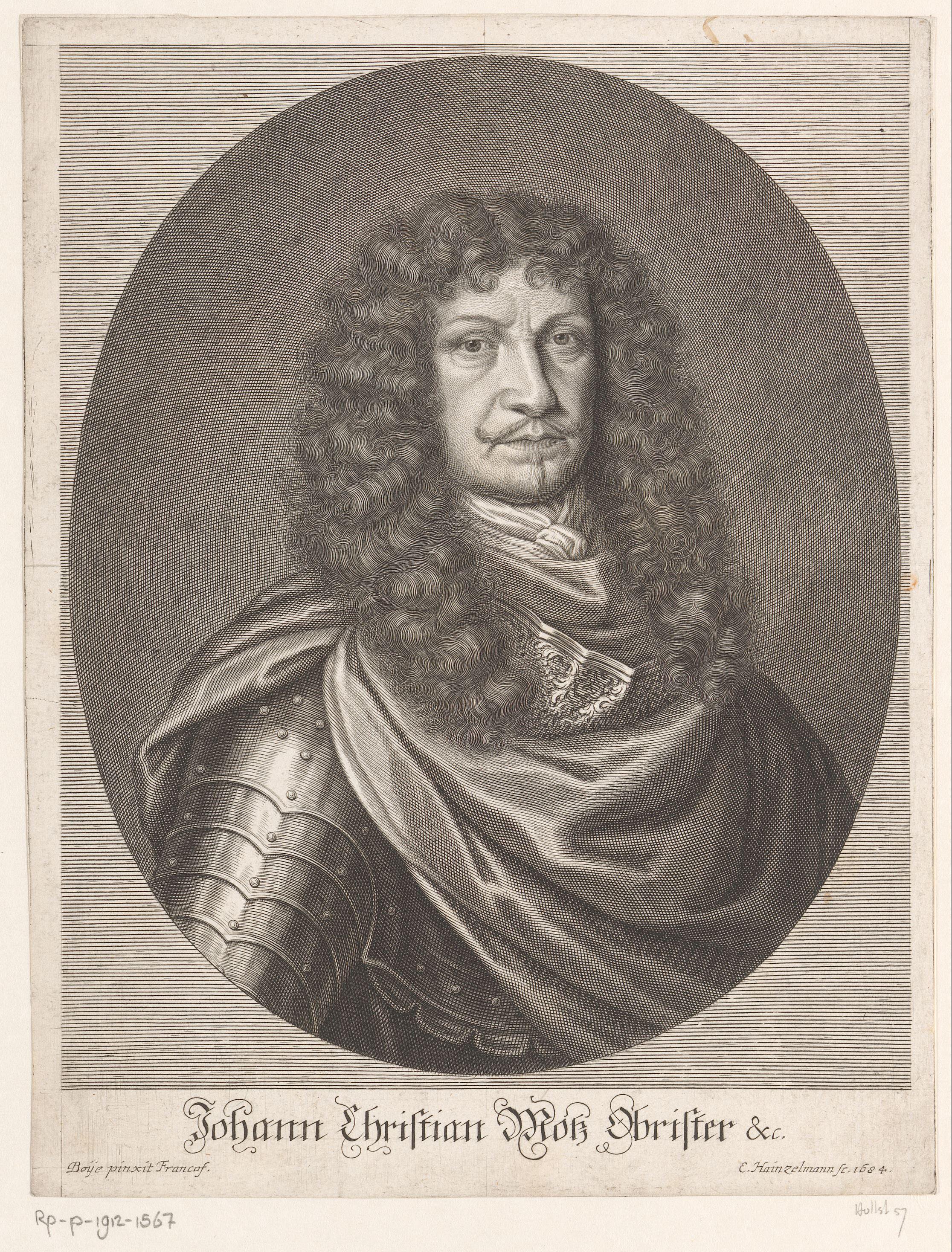 Portret van Johann Christian Motz