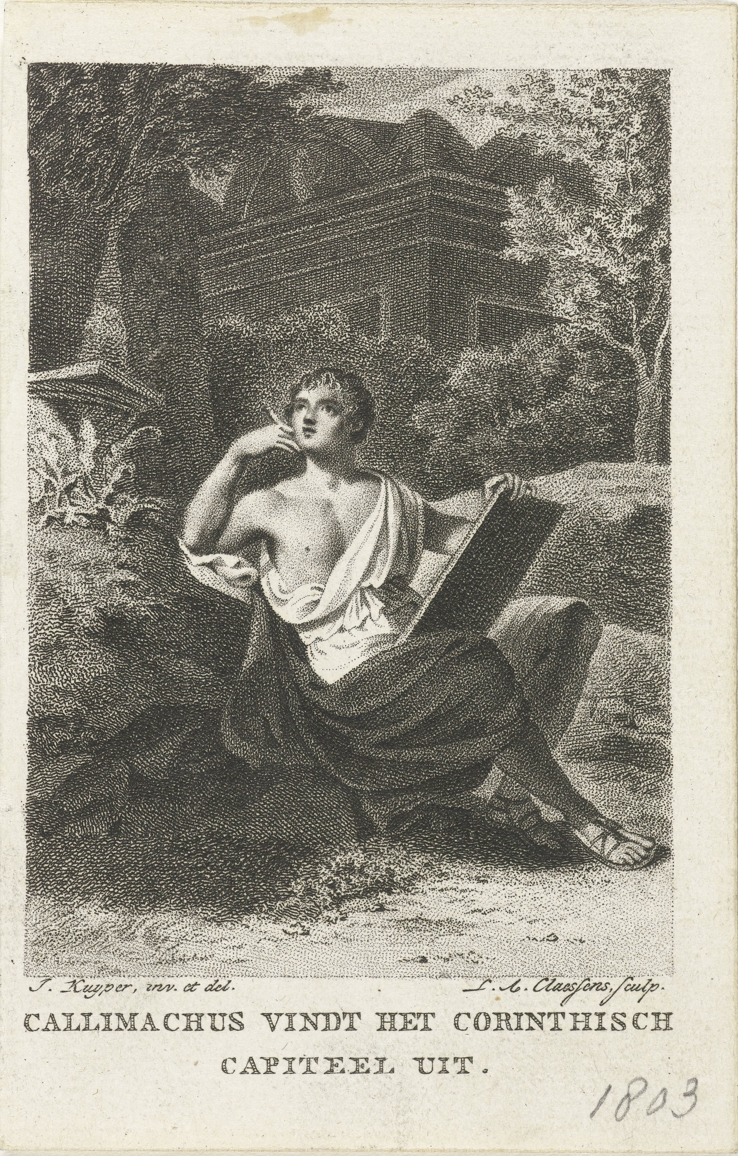 Callimachus bedenkt de Korinthische zuilenorde