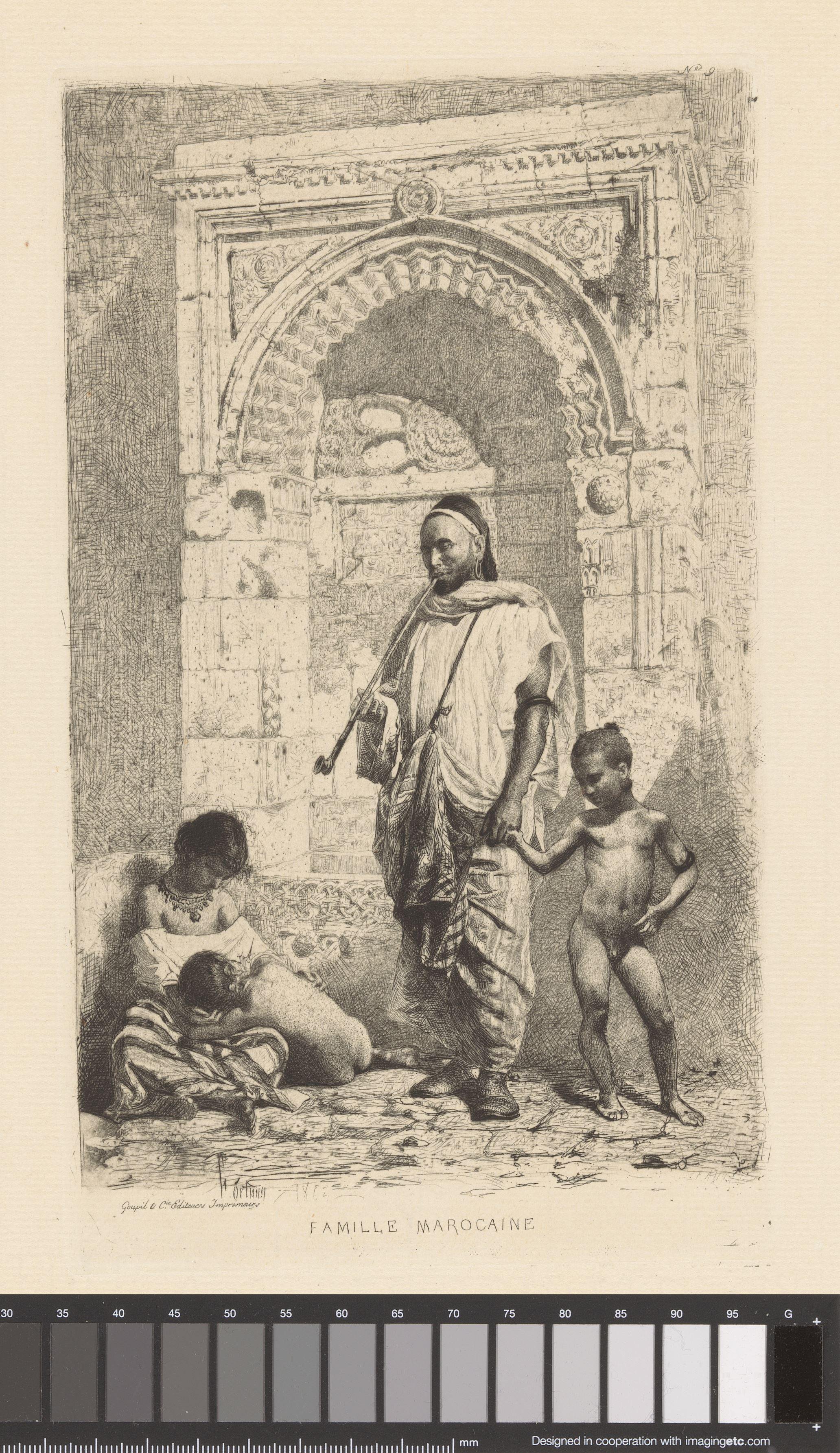 Familie voor een fontein
