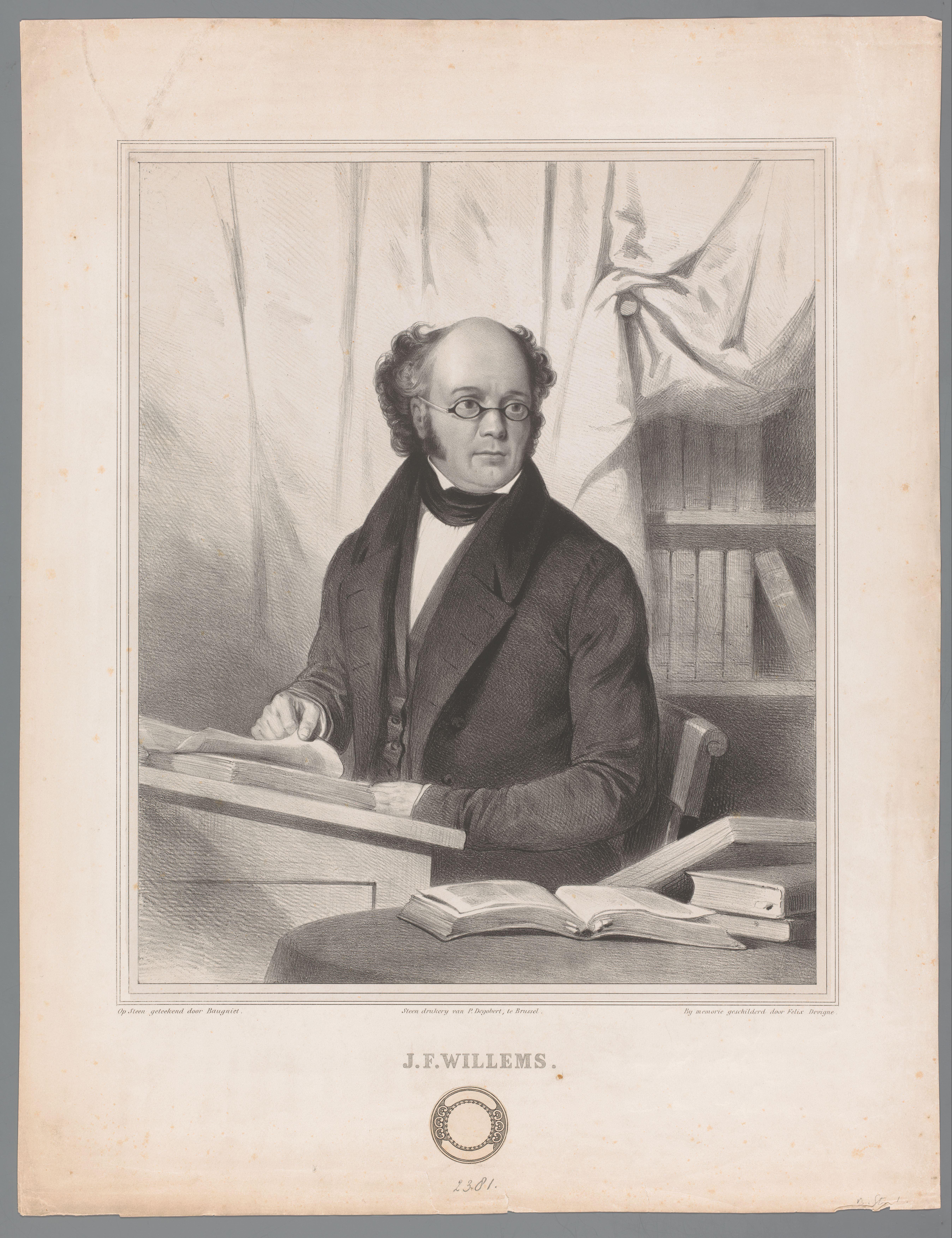 Portret van Jan Frans Willems