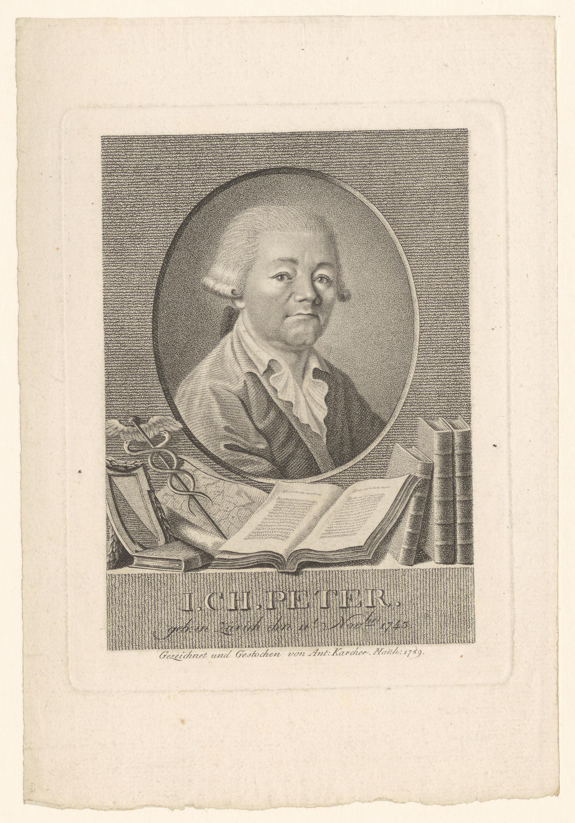 Portret van Johann Christian Peter