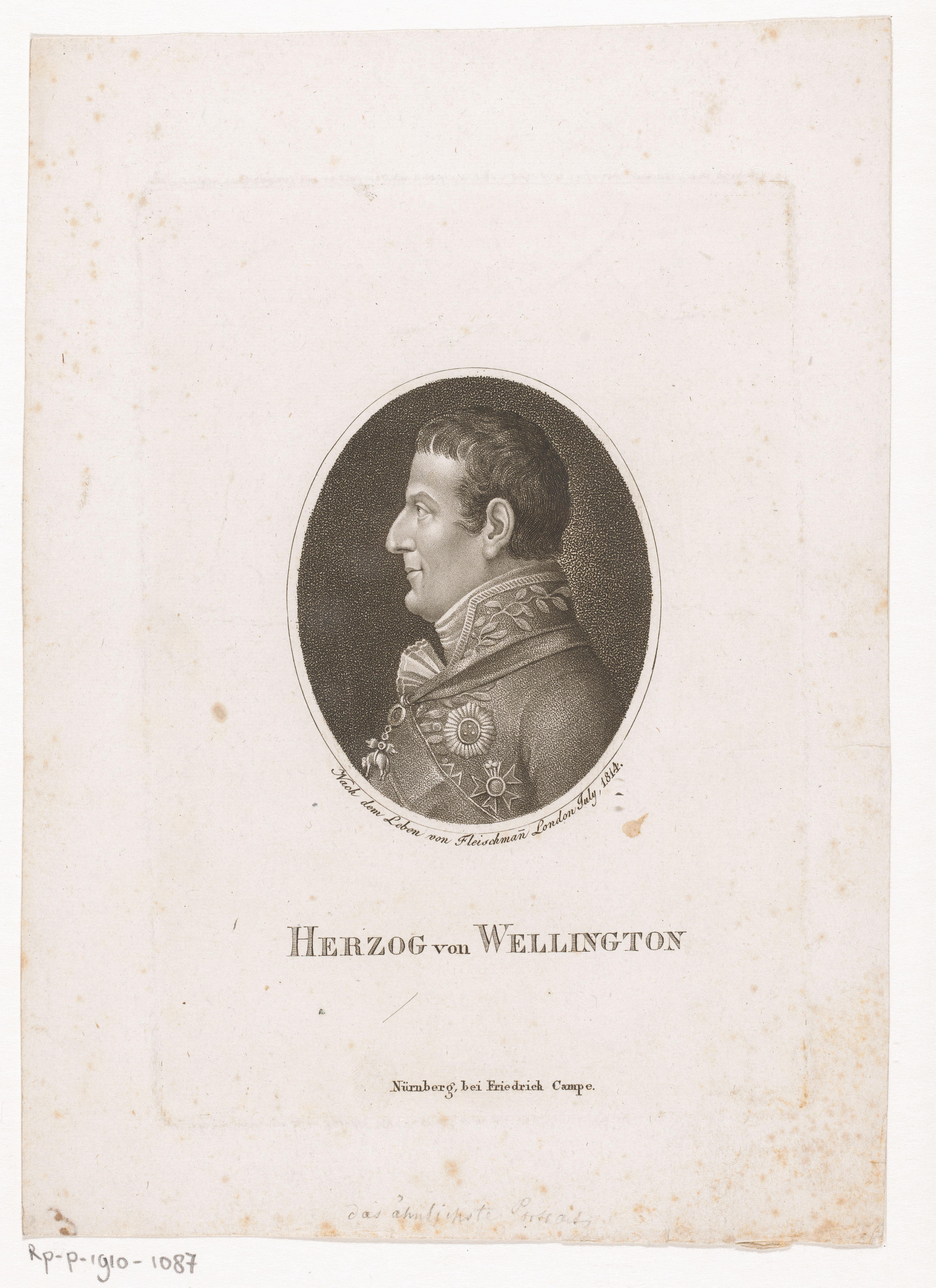 Portret van Arthur Wellesley of Wellington