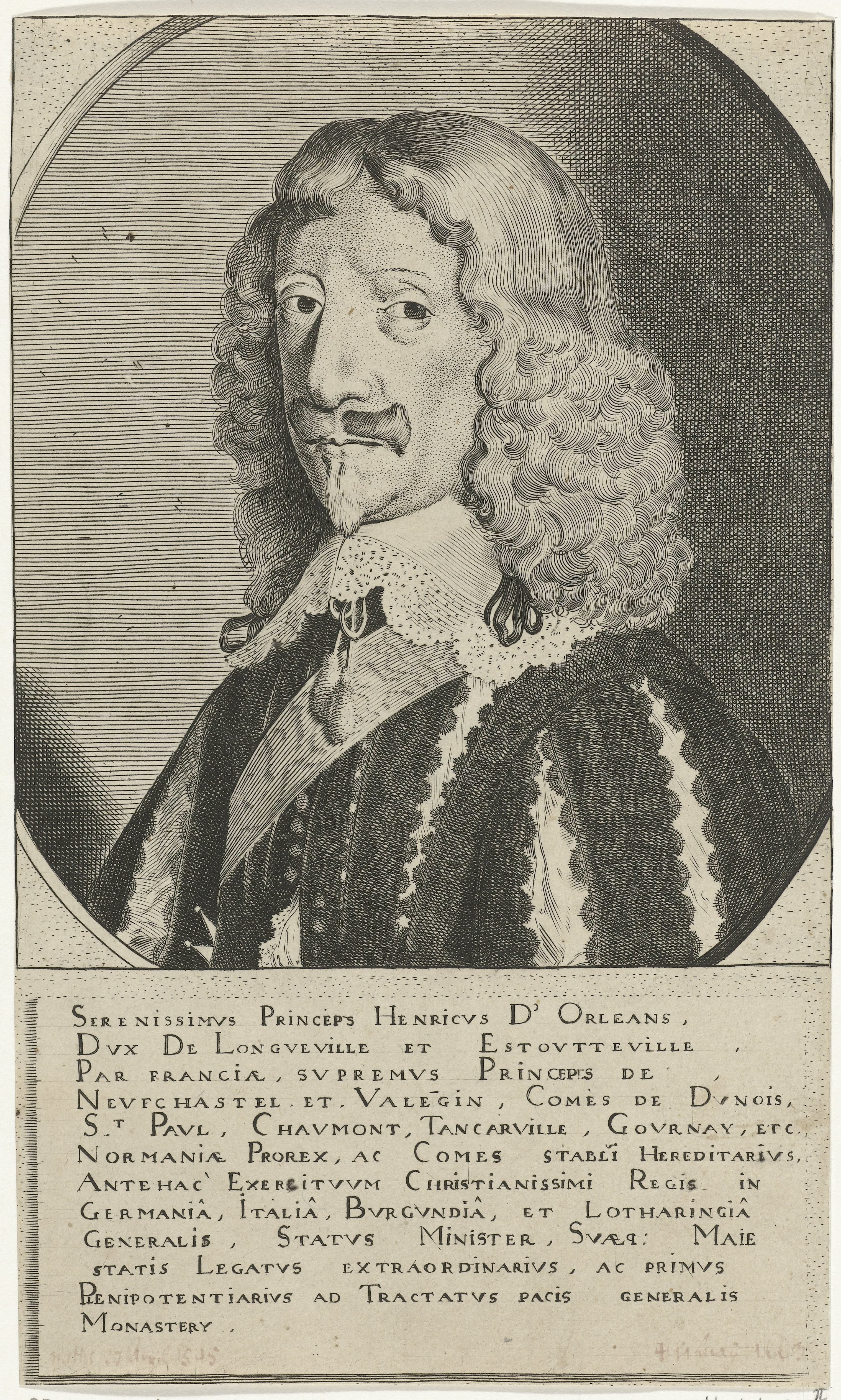 Portret van Henri II d'Orléans, hertog van Longueville