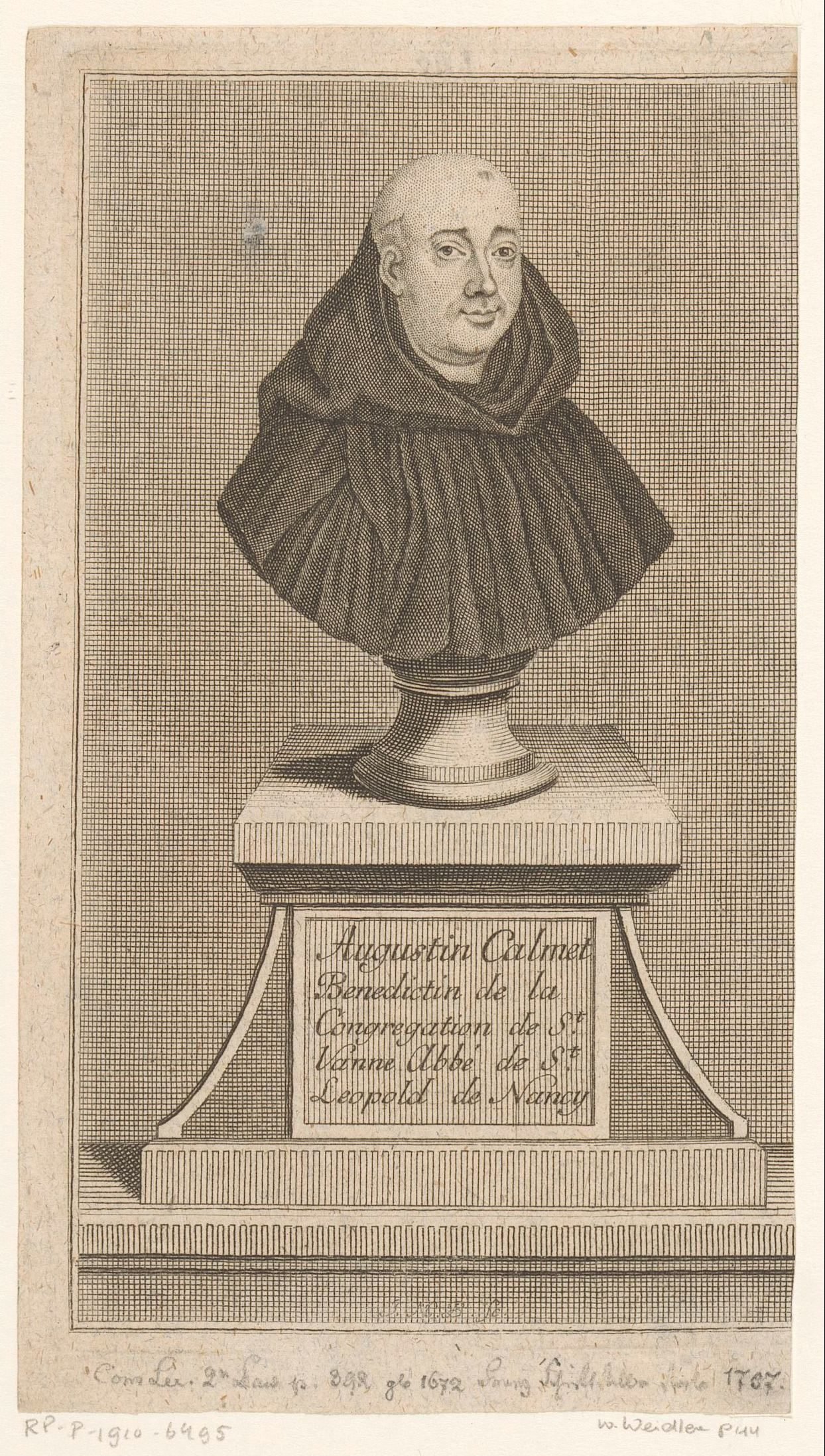 Portret van Augustin Calmet