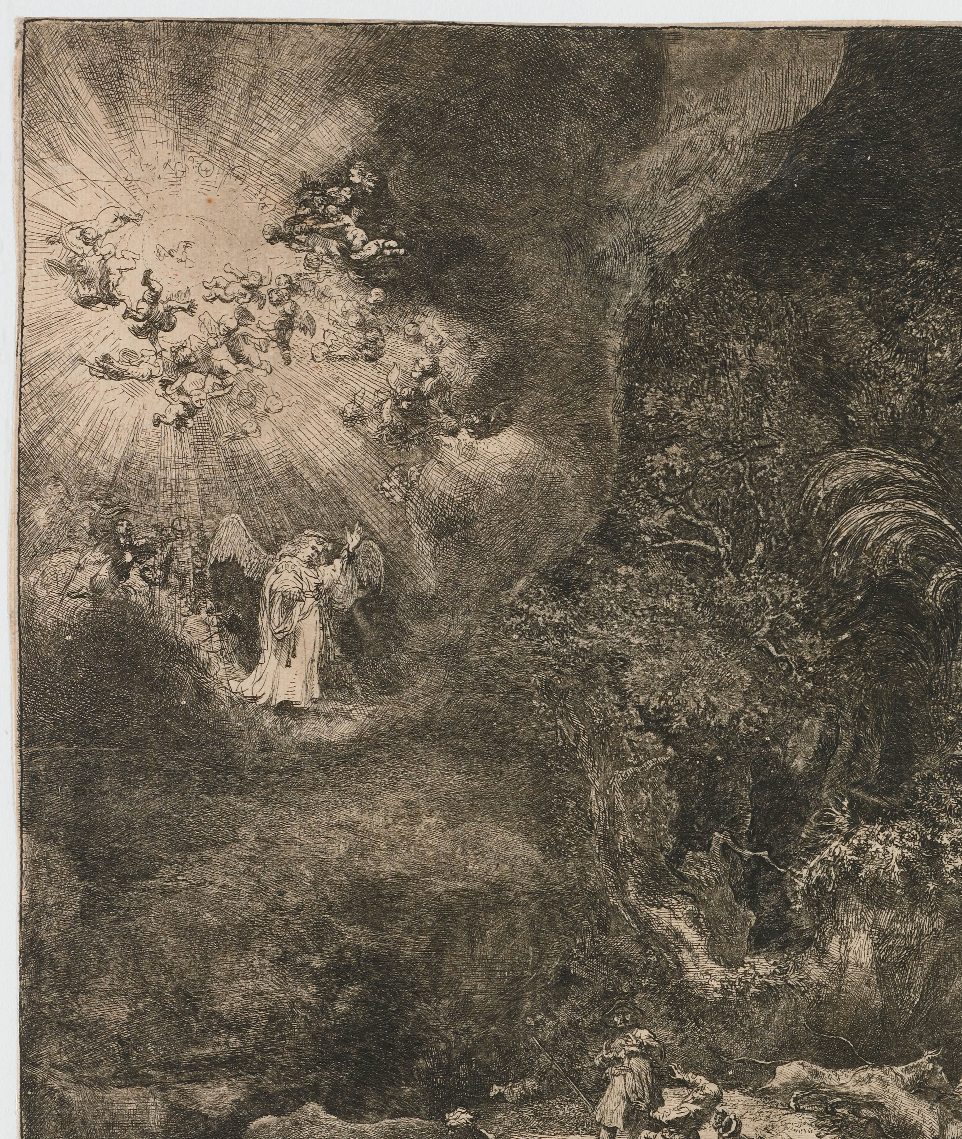 The angel appearing to the shepherds