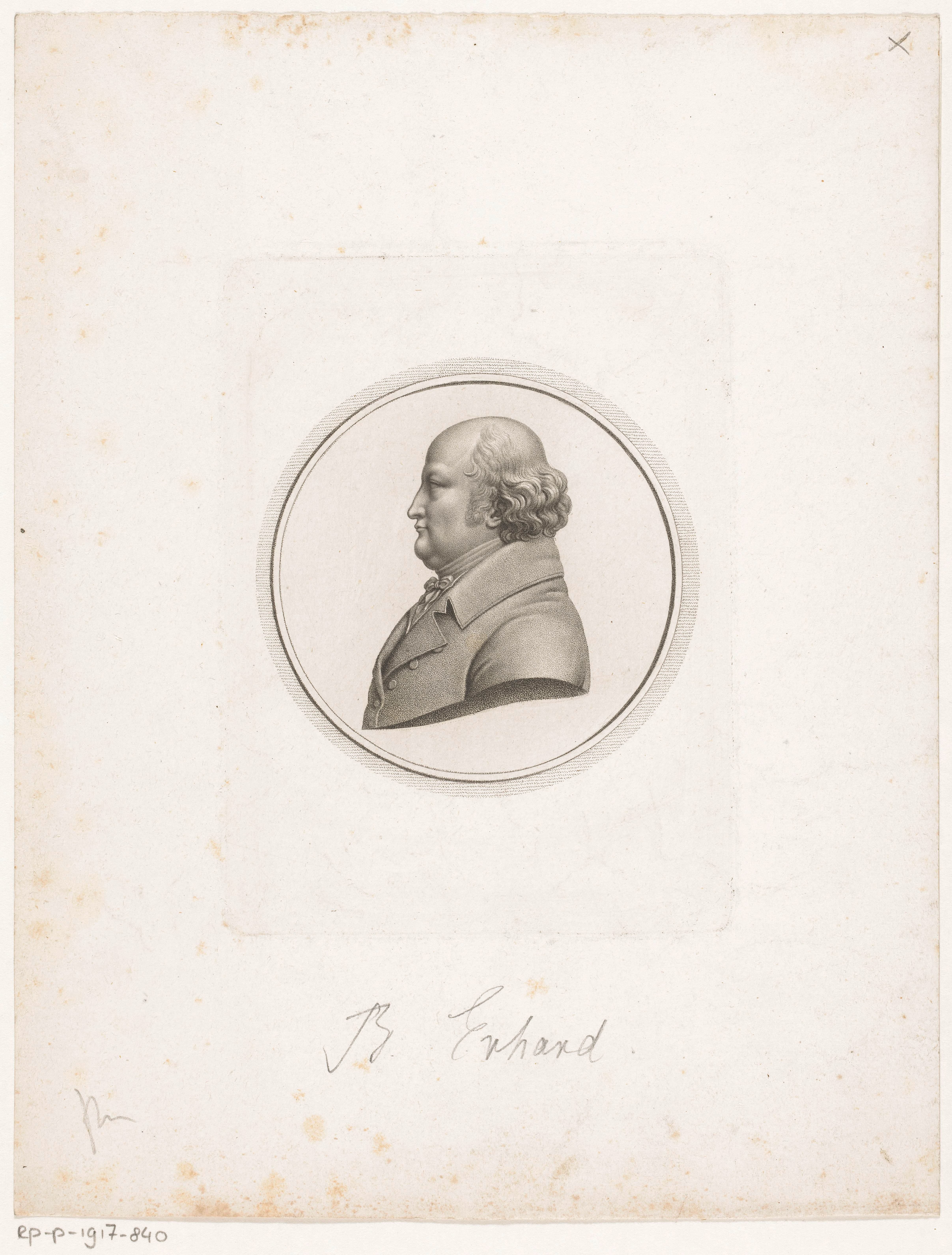 Portret van Johann Benjamin Erhard
