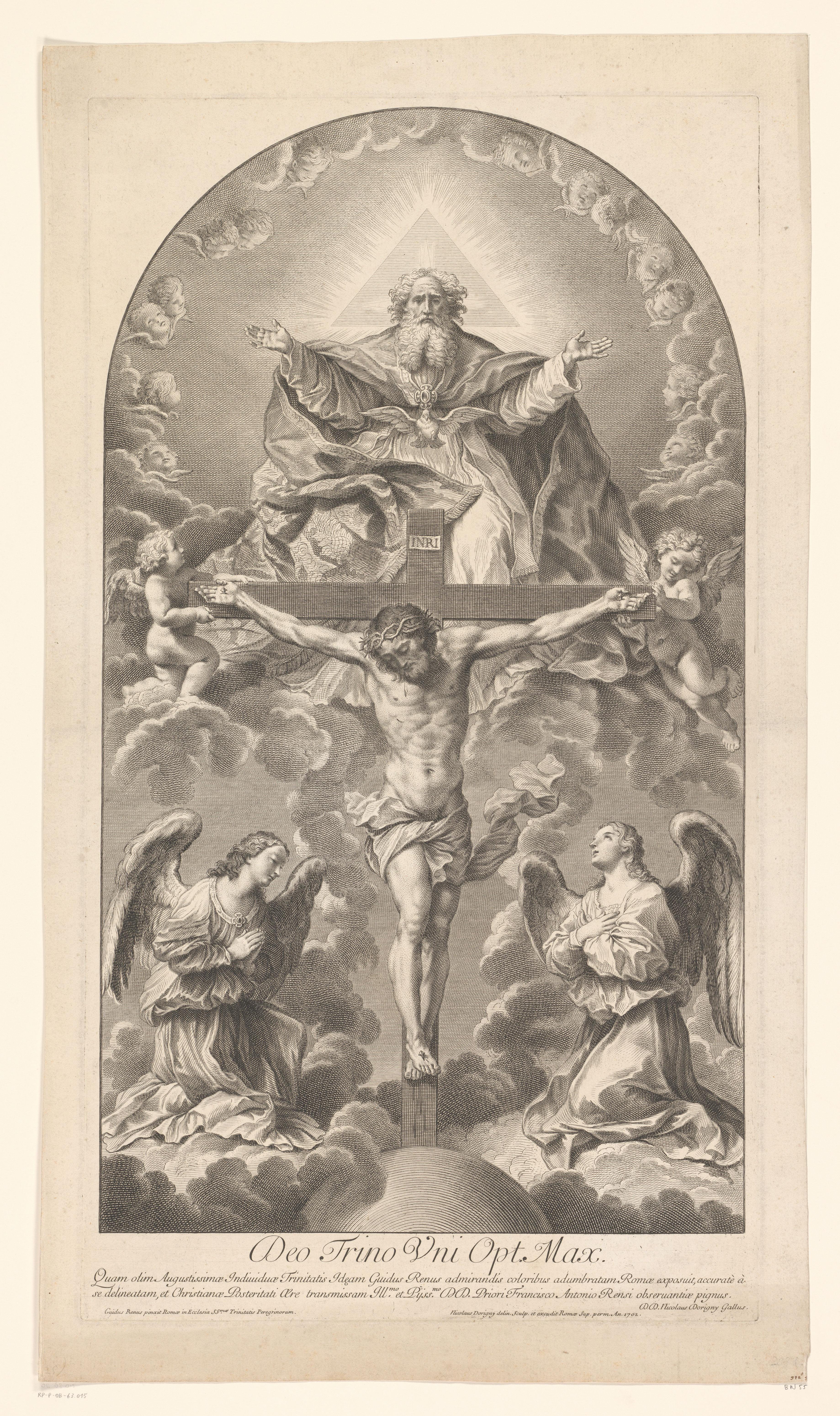 Drieëenheid met Christus aan het kruis