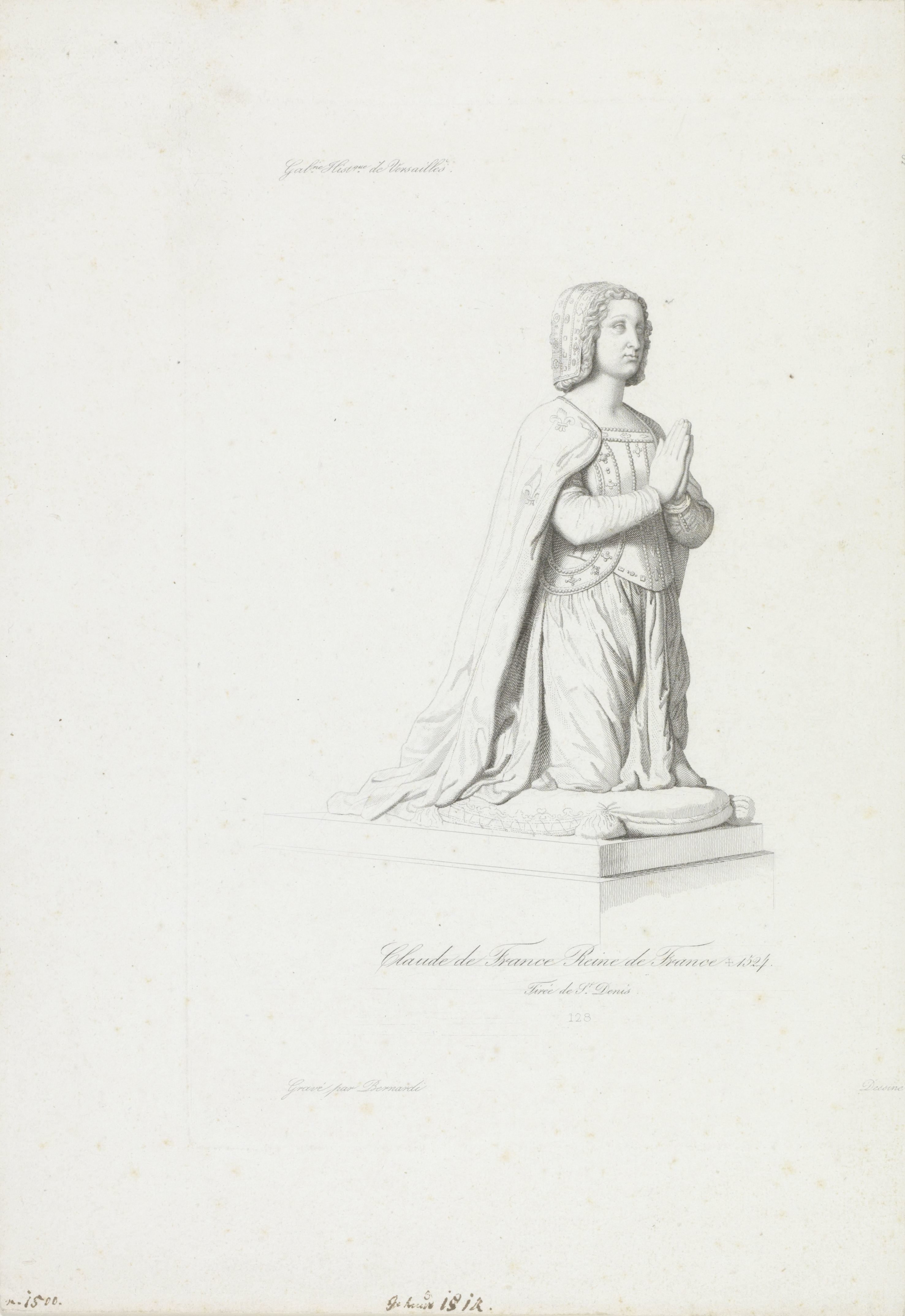 Sculptuur van Claudia van Valois, koningin van Frankrijk