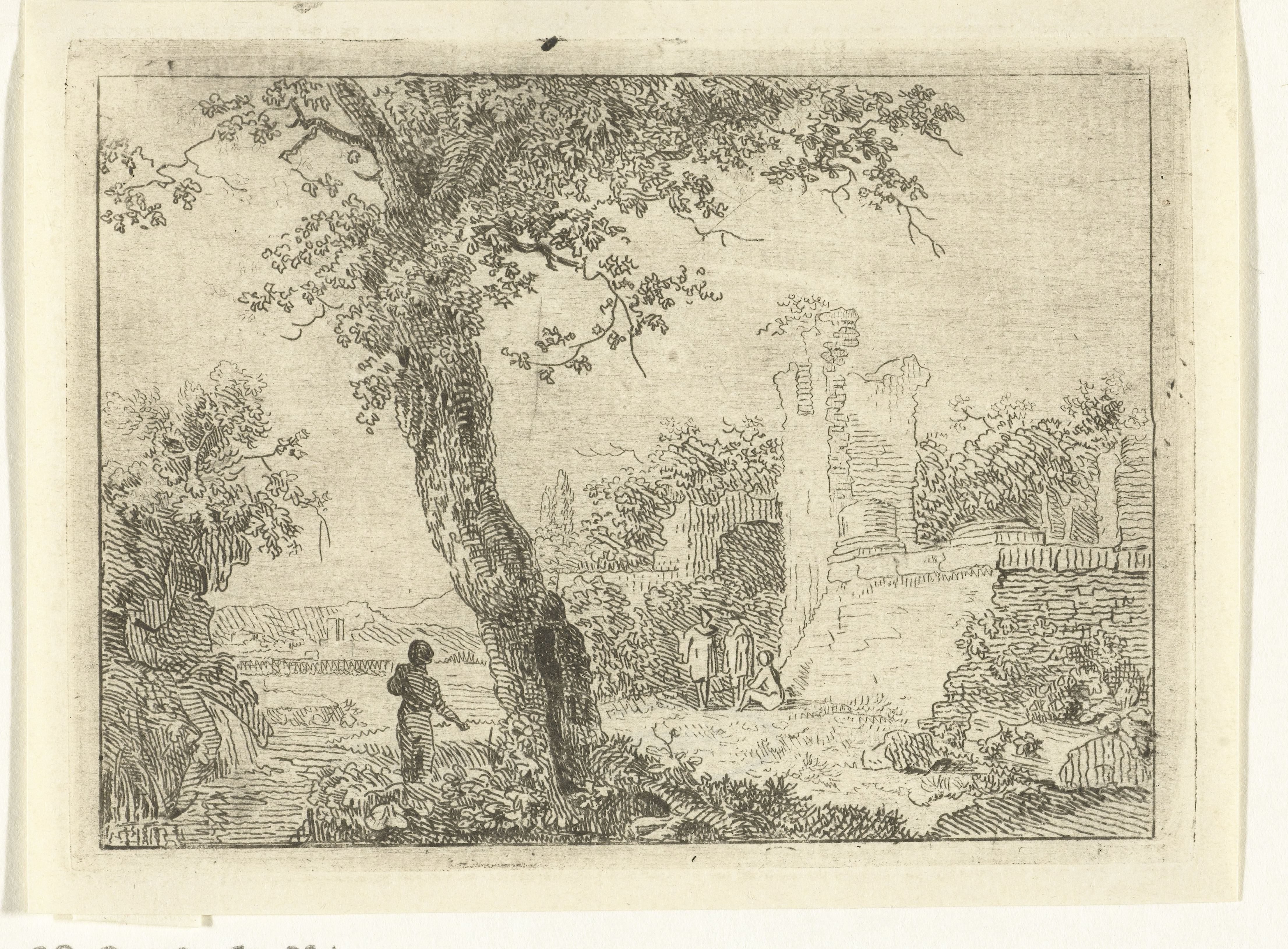 Landschap met een ruïne