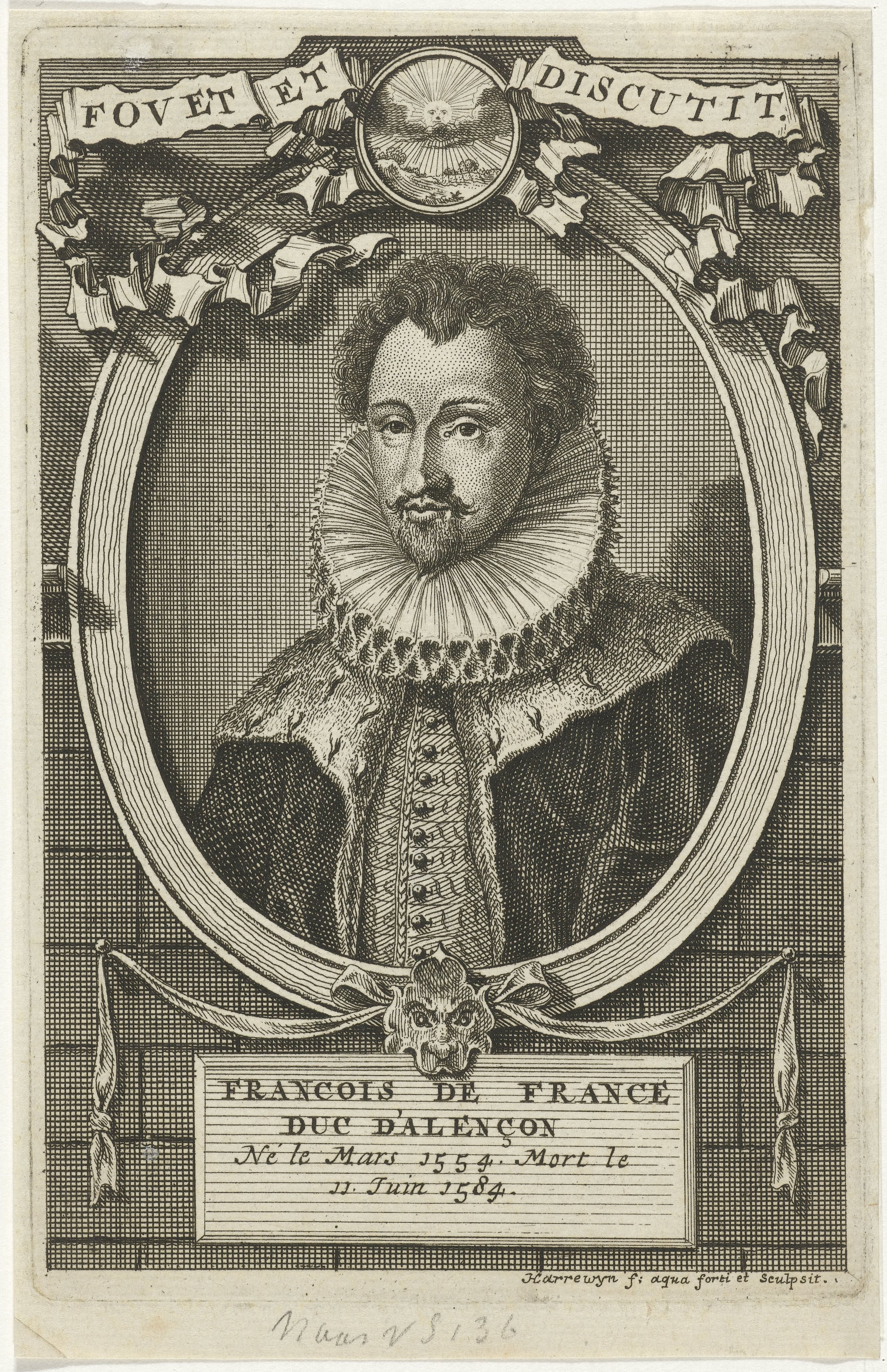 Portret van François-Hercule de Valois, hertog van Anjou