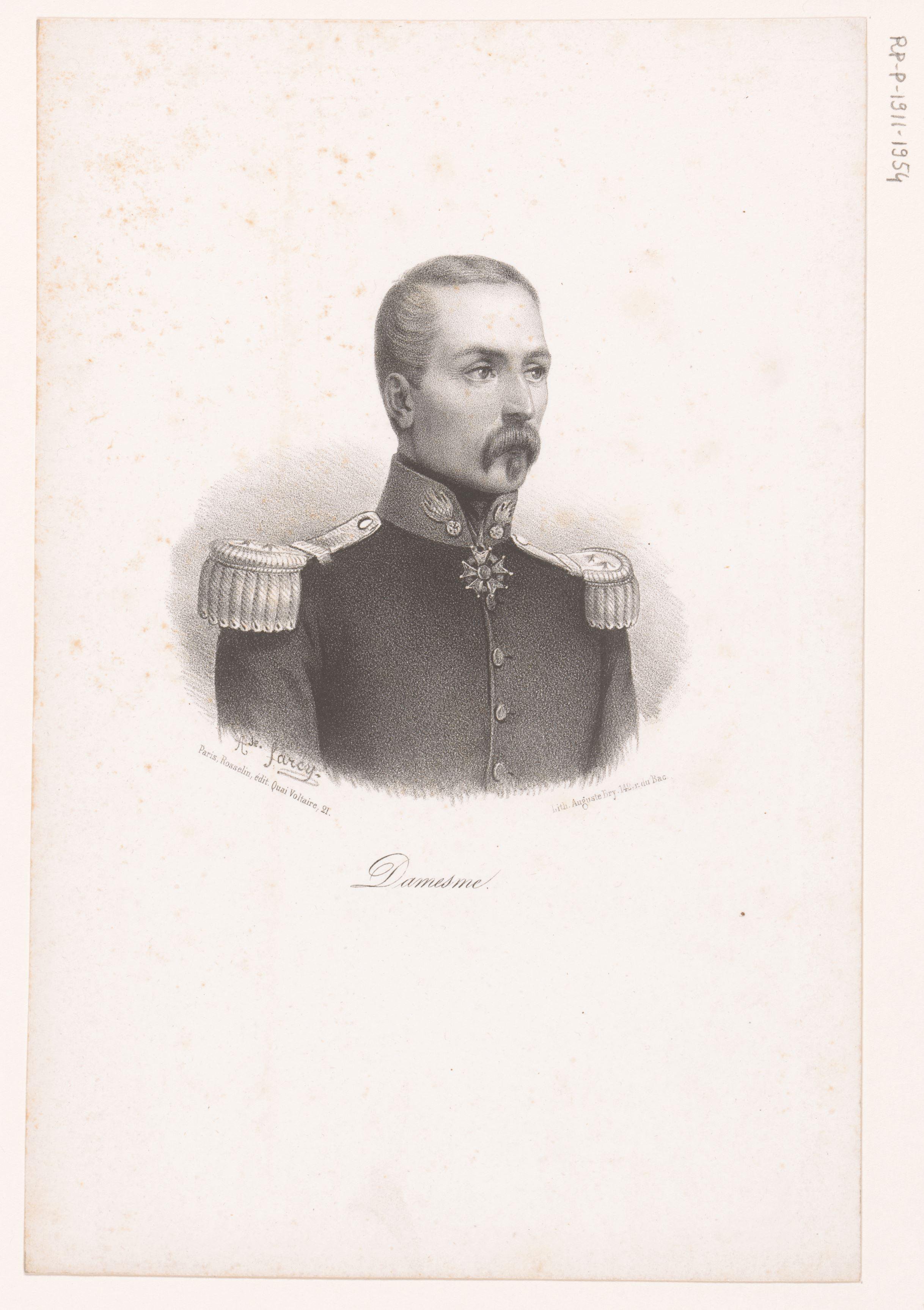 Portret van generaal Édouard Damesme