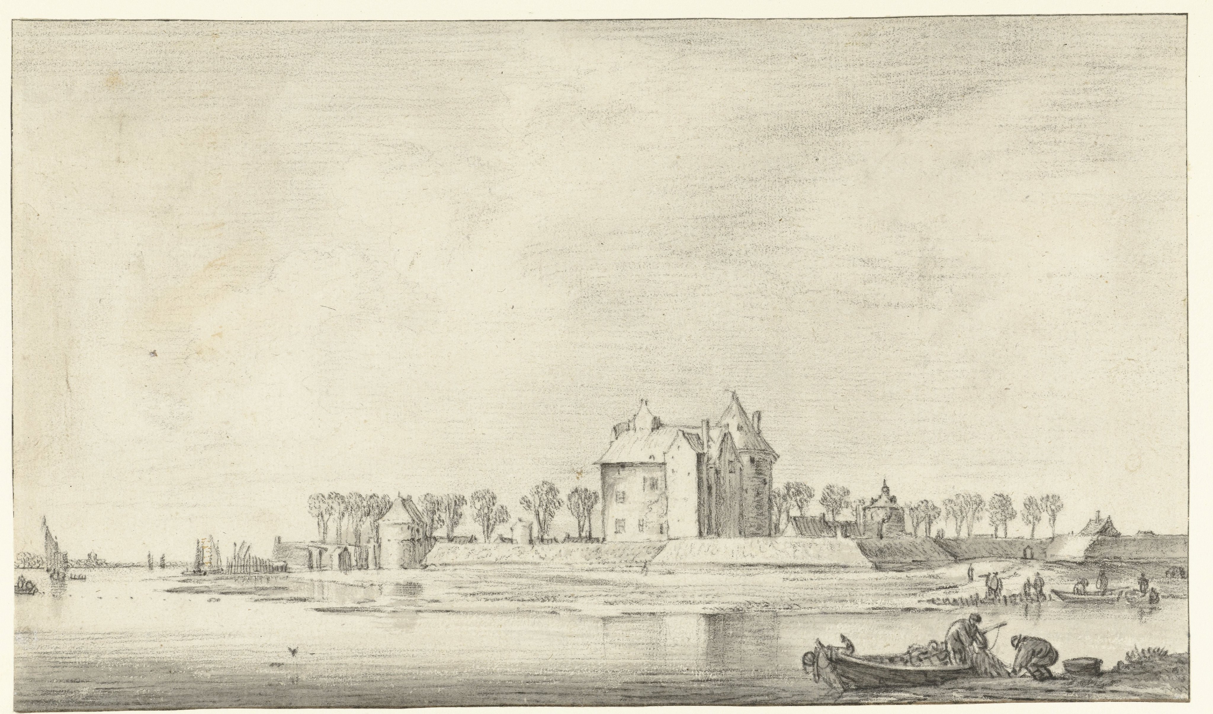 Gezicht op kasteel Loevestein