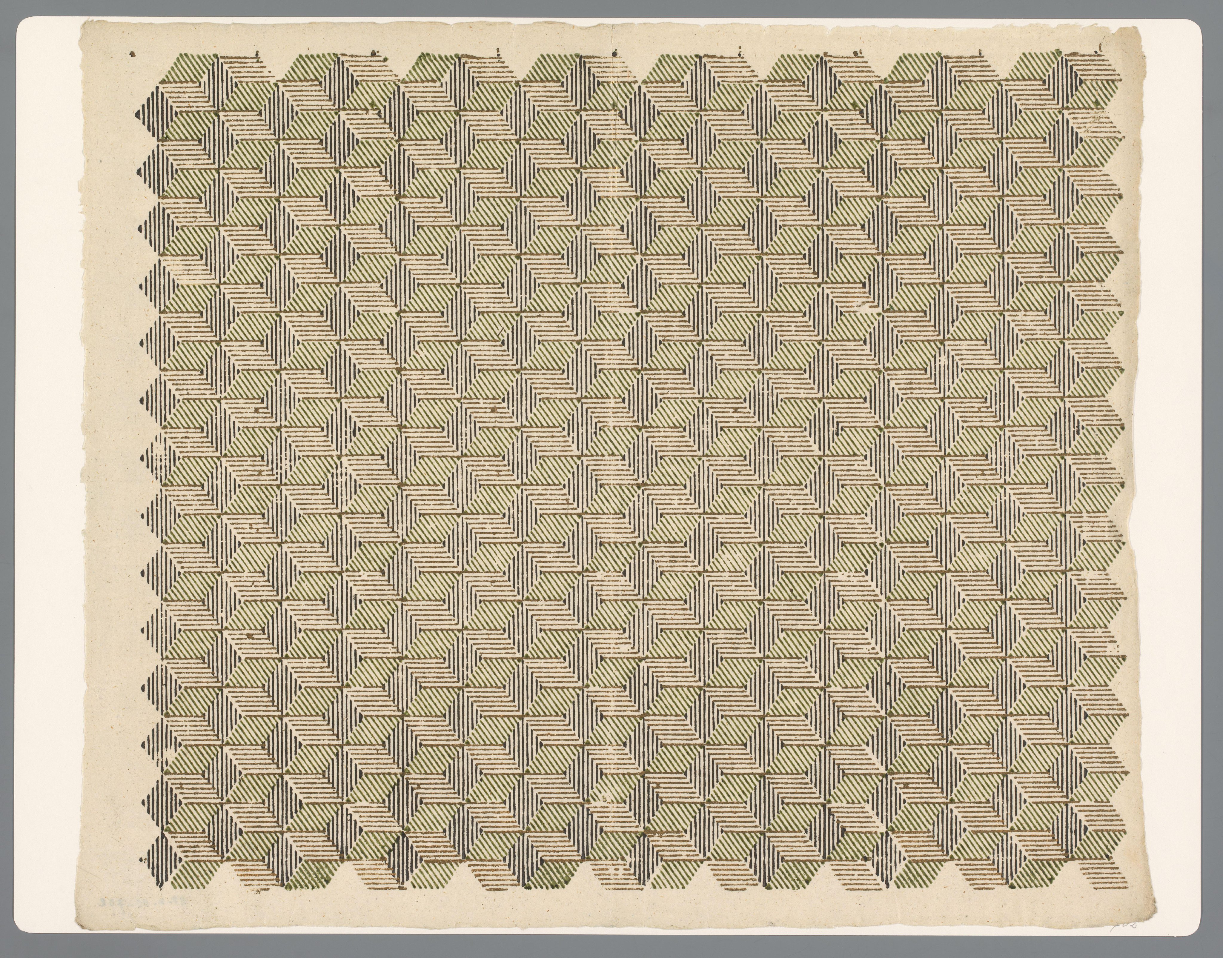 Blad met zigzag banenpatroon